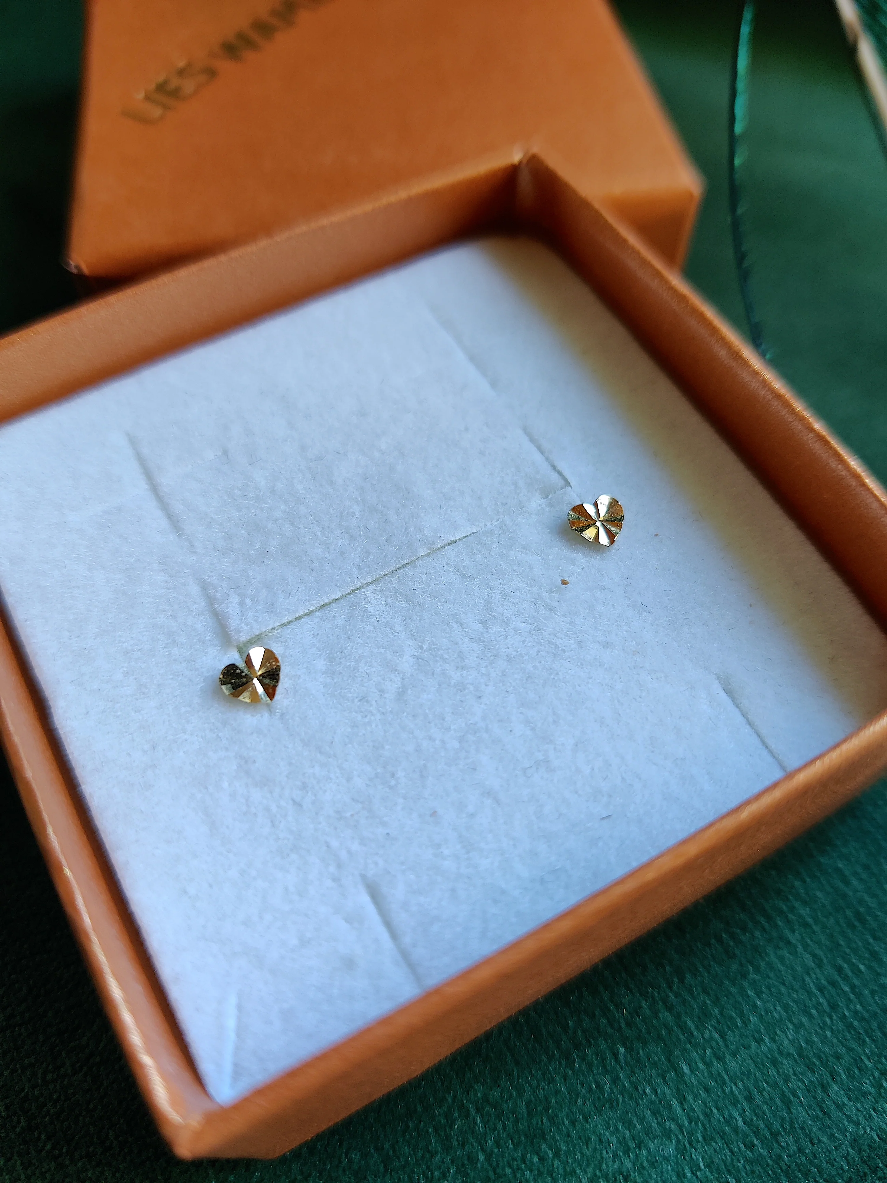 Oorsteker 14k geel goud - Vintage hartje