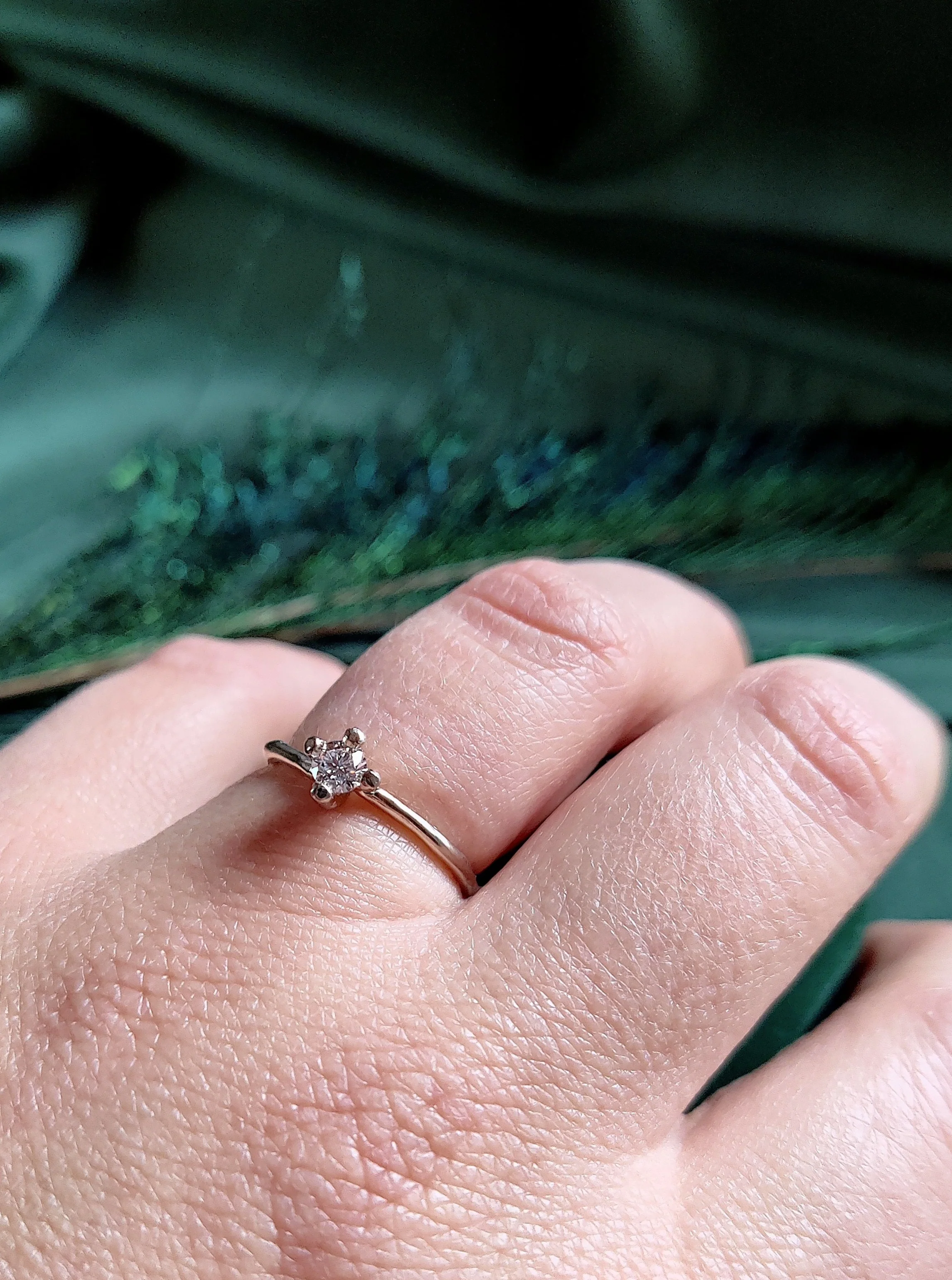 Ring in 18k wit goud met diamant: Judith