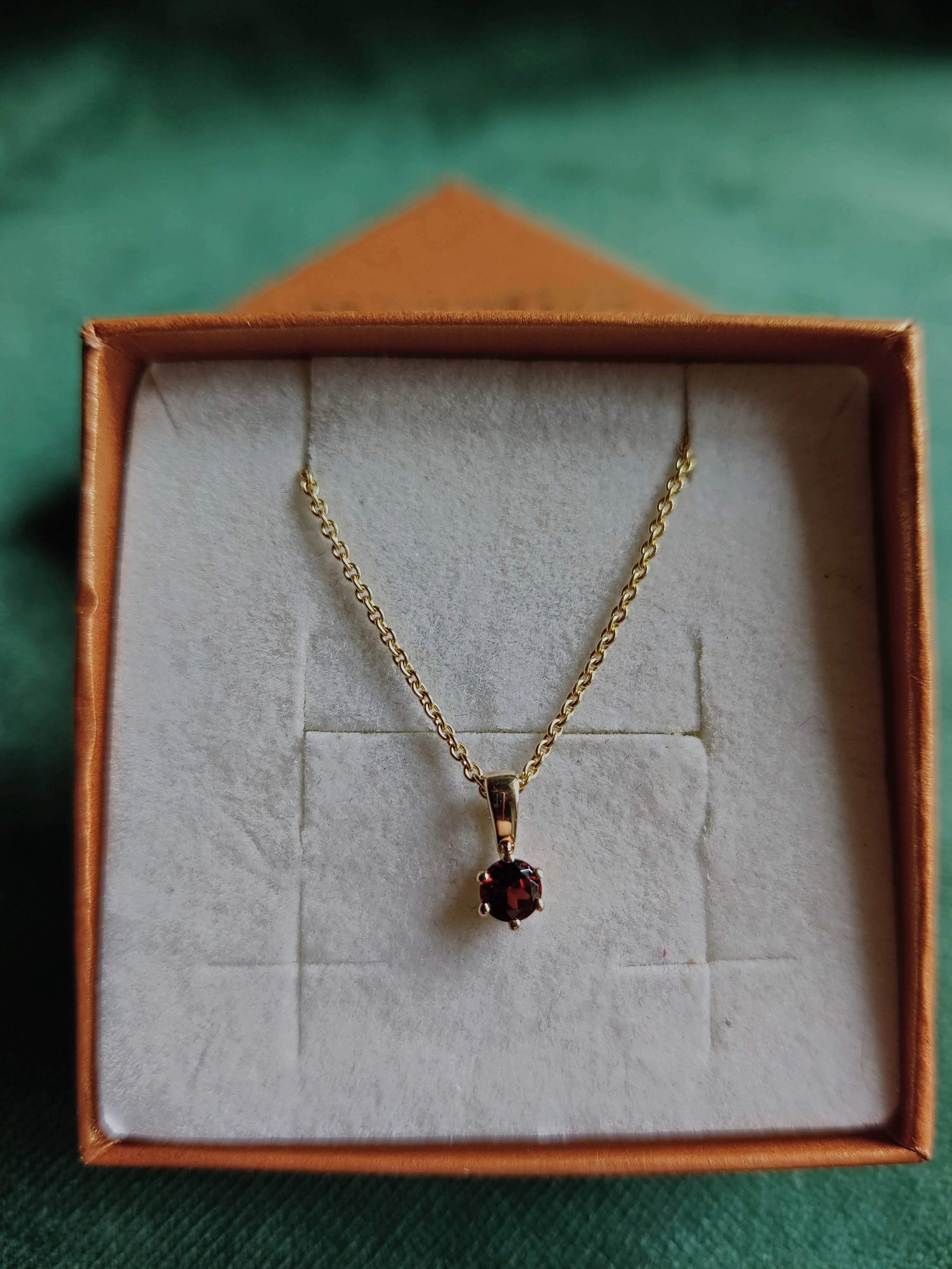 Hanger in 14k geel goud met geboortesteen - alle verschillende maanden