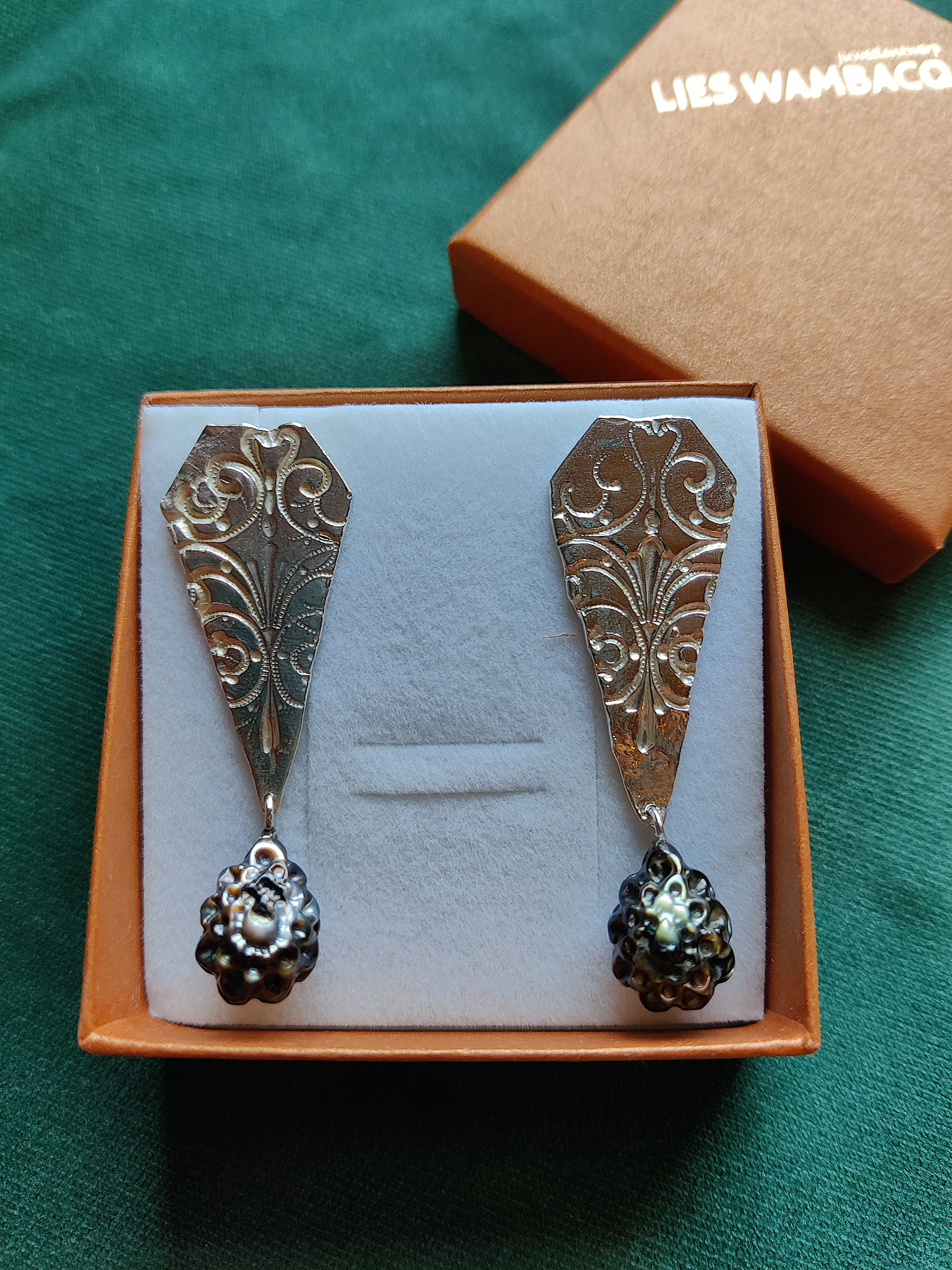 Oorbel in zilver met Parelmoer: Catherine