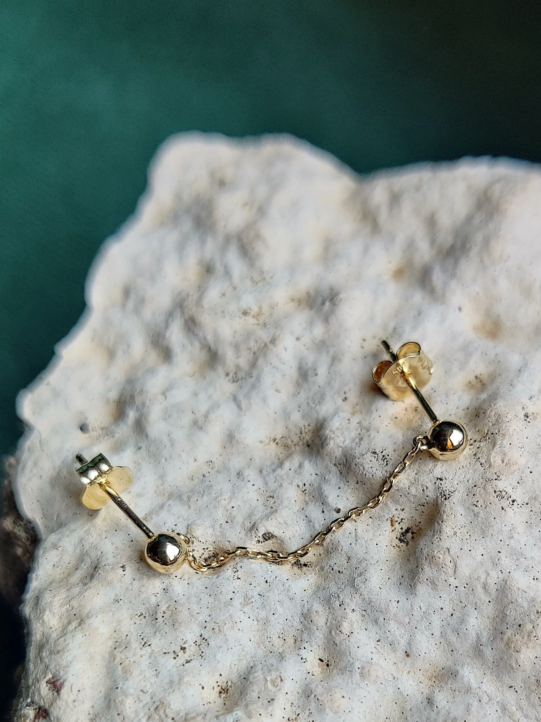 Oorpiercing 14k geelgoud: Giusi