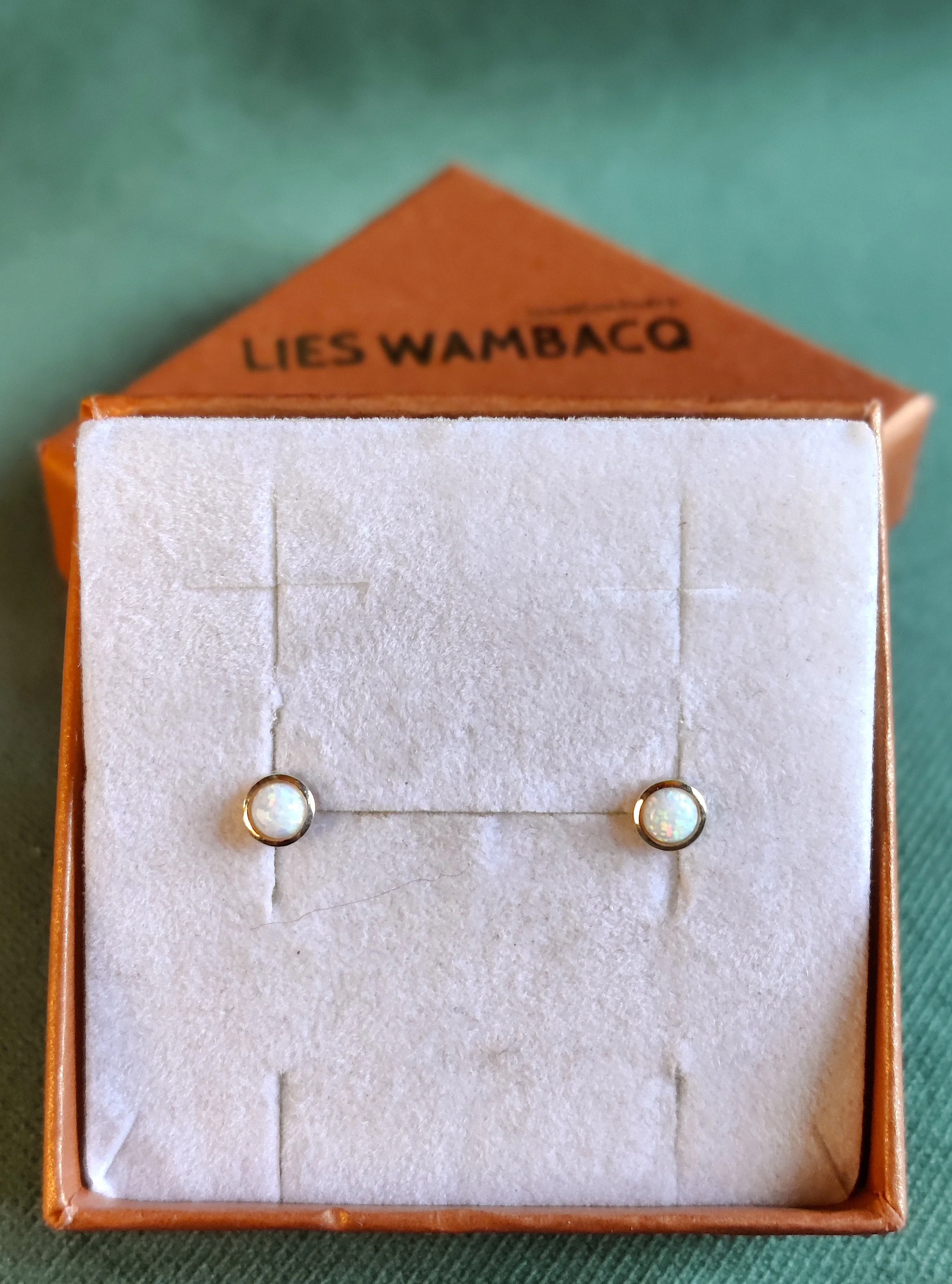 Oorbel in 14k geel goud met opaal: Juuno