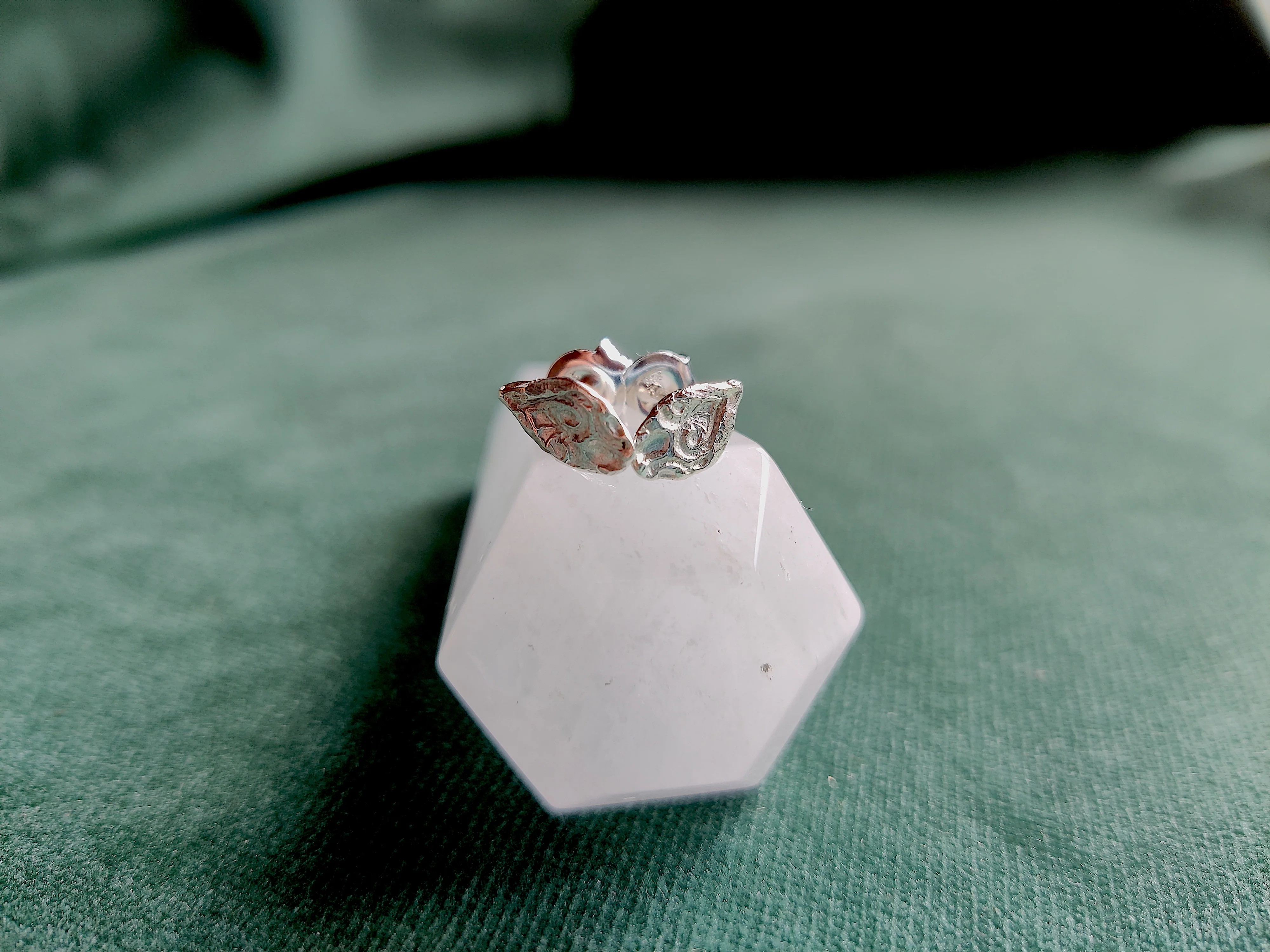 Oorbel in zilver - Bella blaadje