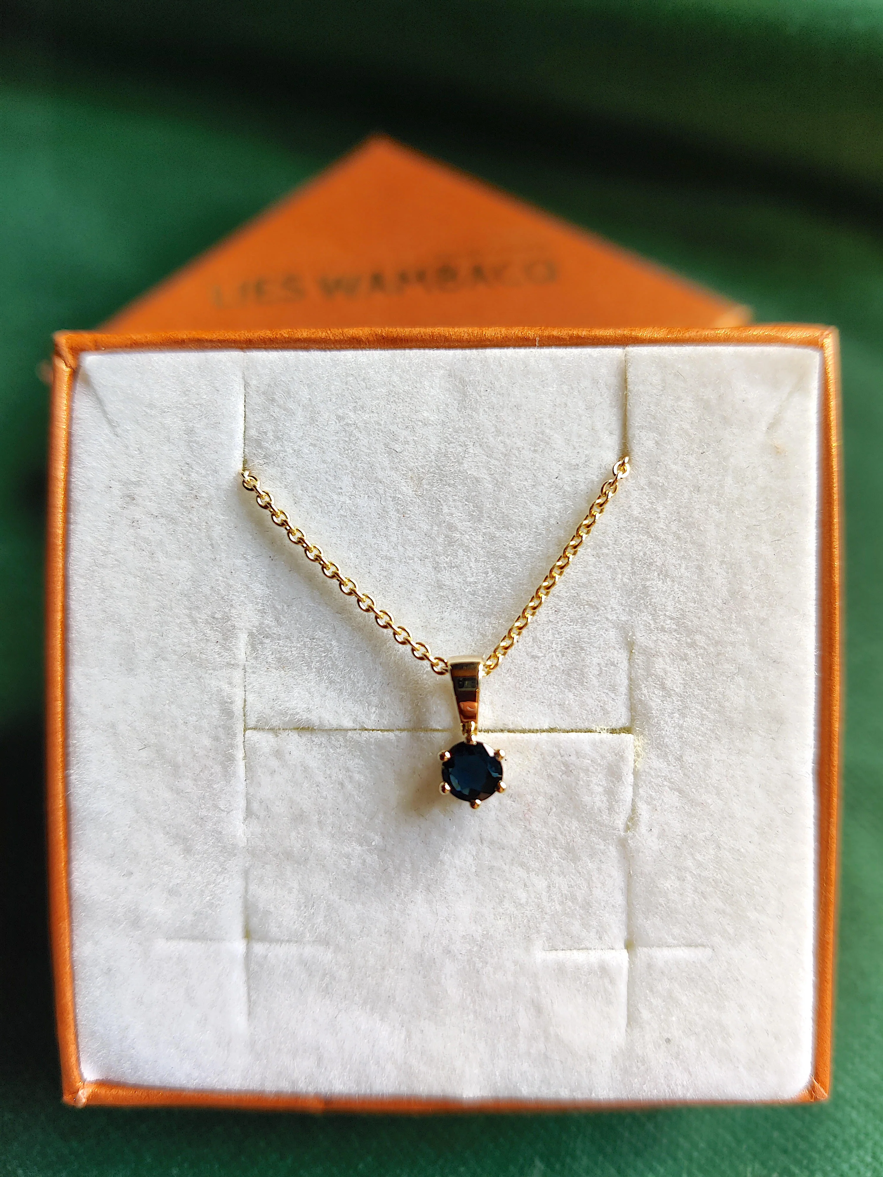 Hanger in 14k geel goud met geboortesteen - alle verschillende maanden