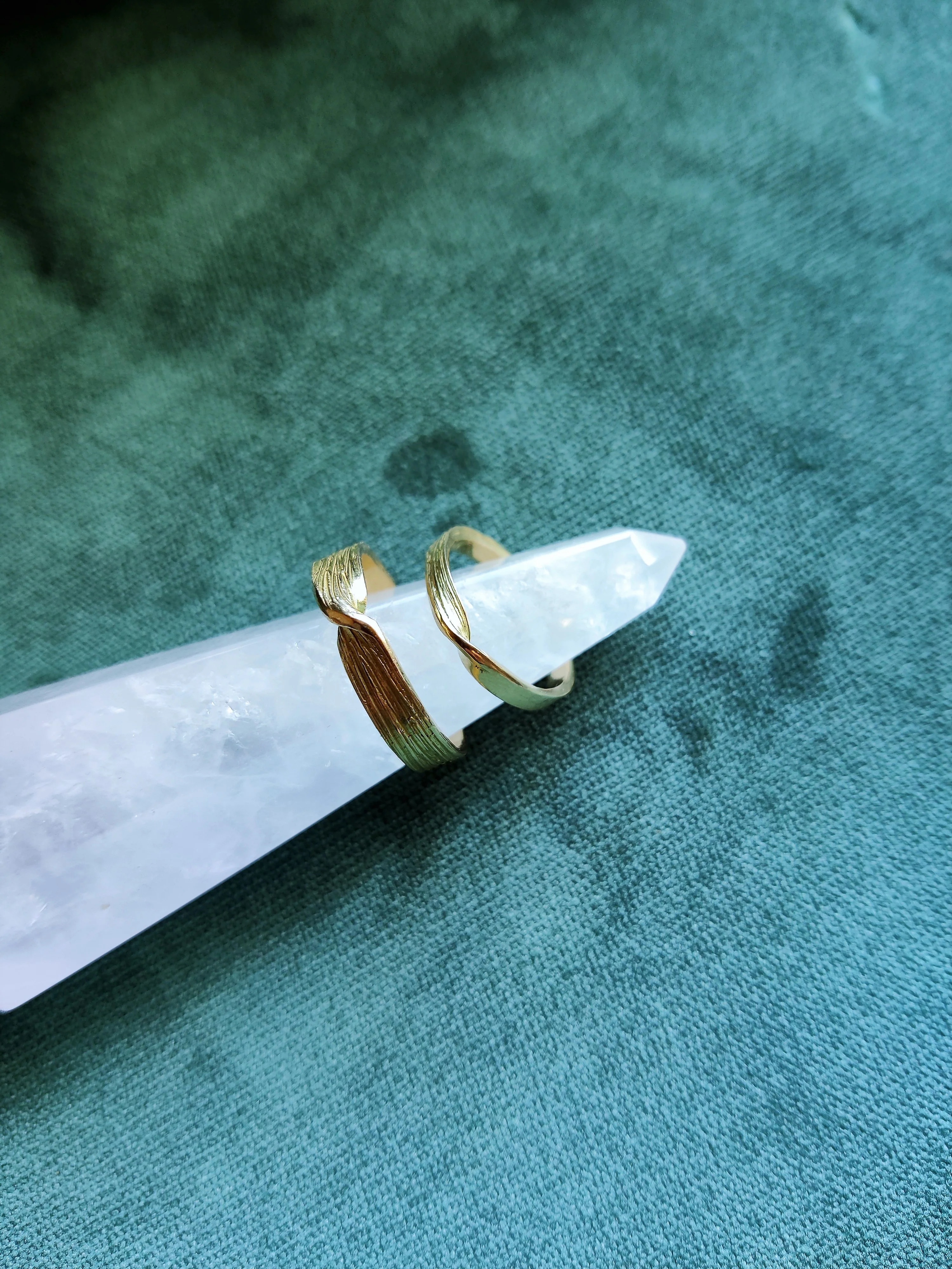 Trouwringen in 18k geel goud - Adam en Eva