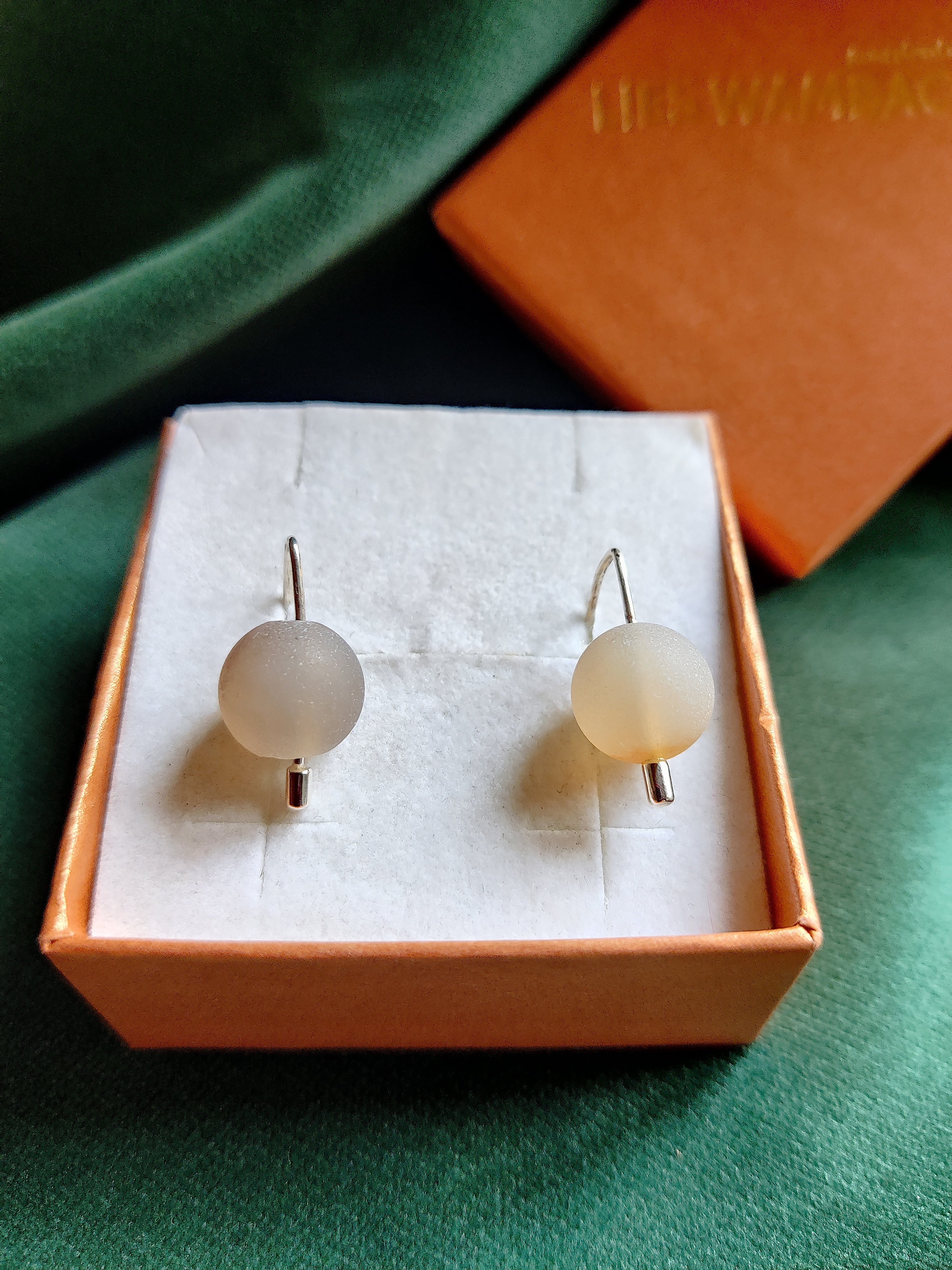 Oorhangers in zilver met carneool - Cléo