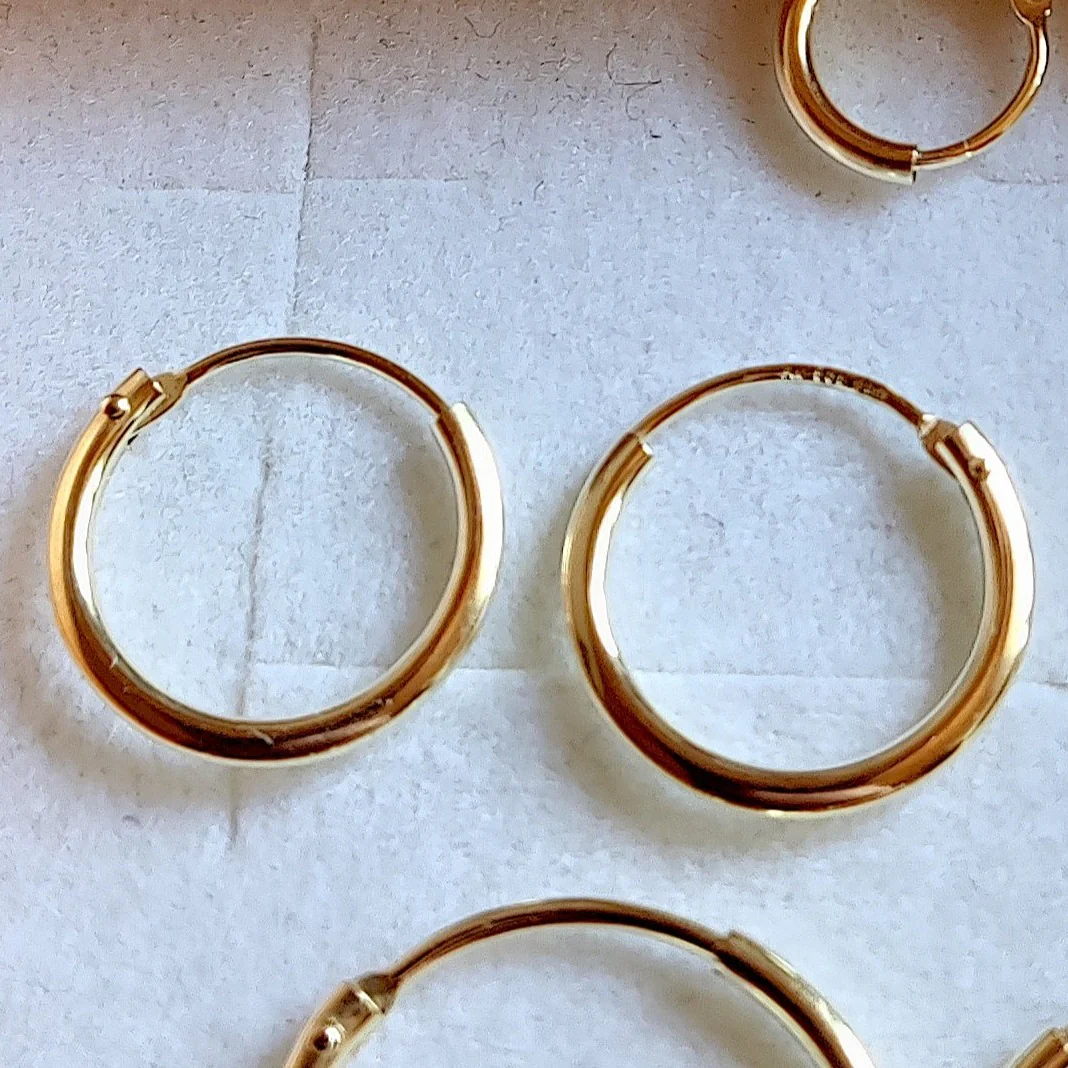 Oorbel in 14k geel goud: Ringies
