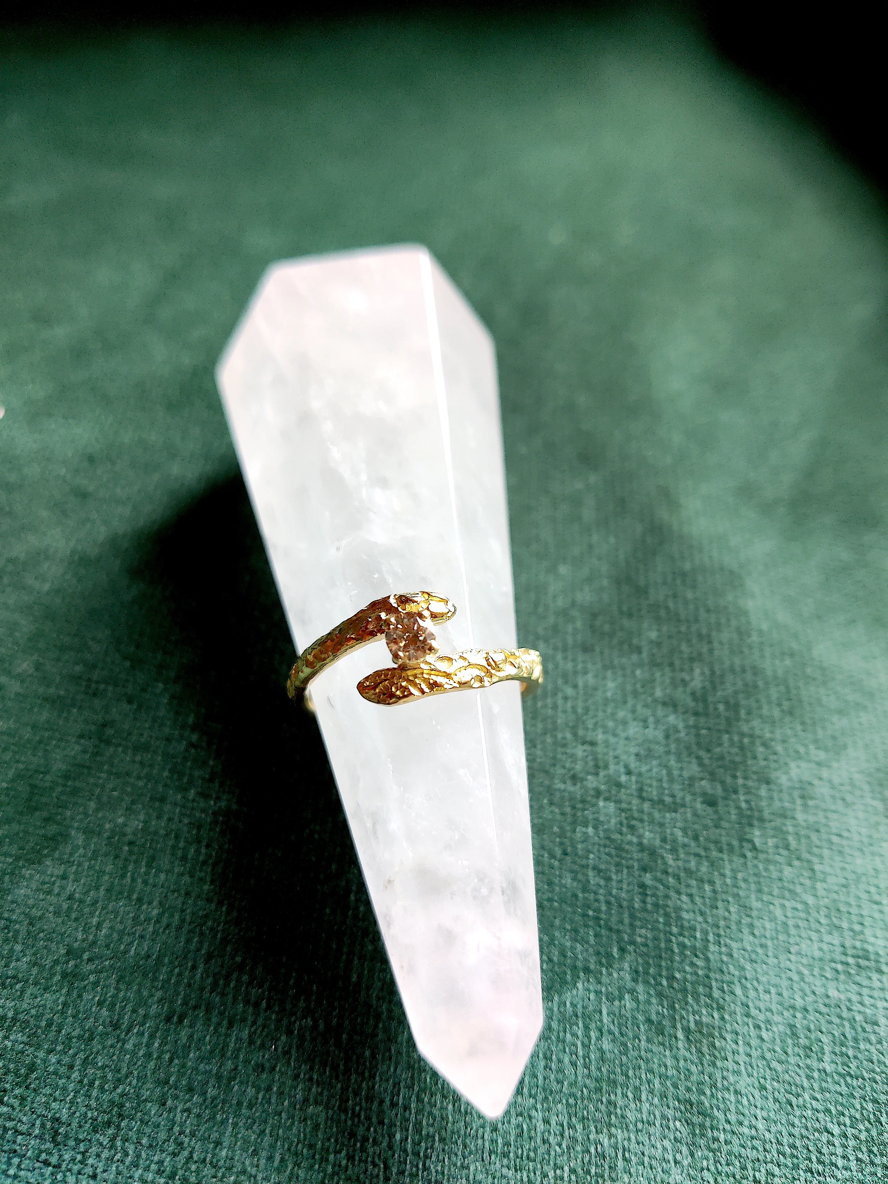 Ring in 18k geel goud met bruine diamant - Lucille