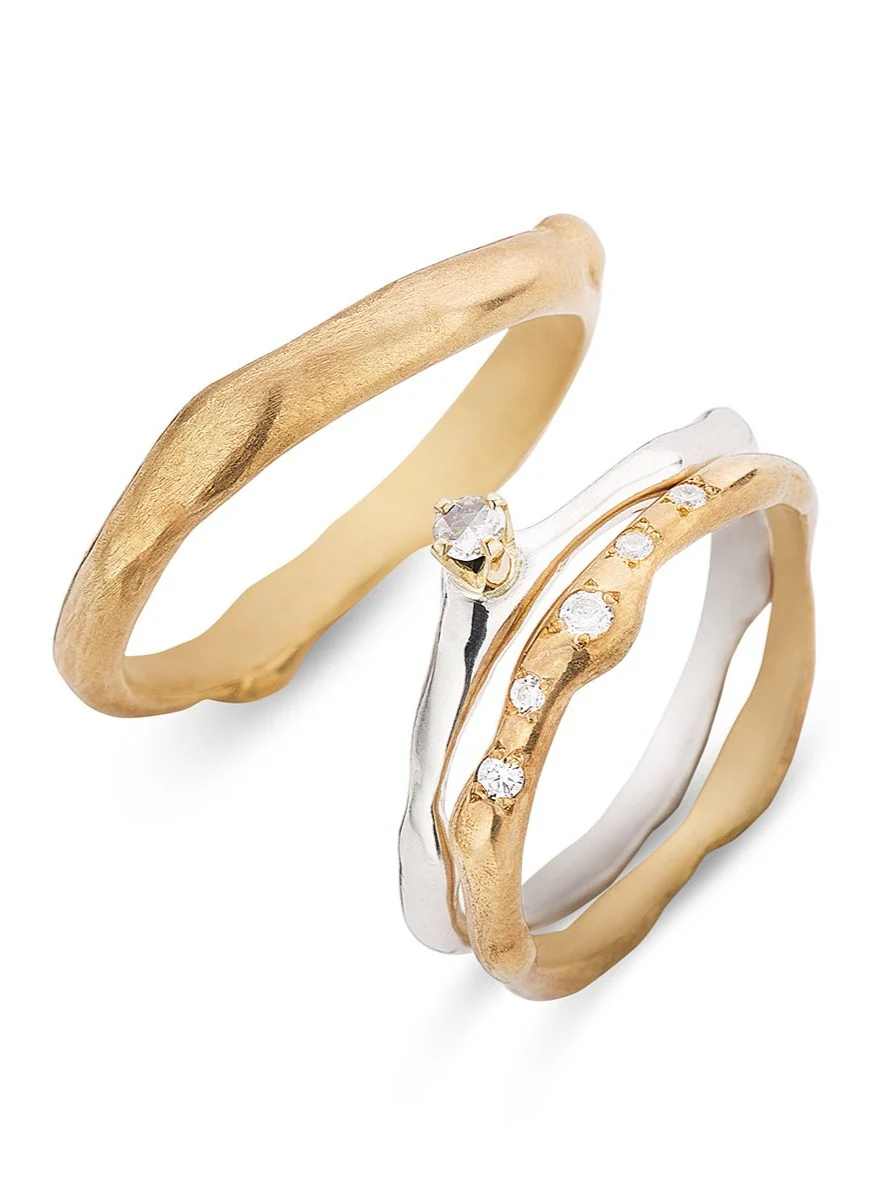 Trouwringen in 18k geel goud:Juan Antonio en Cristina