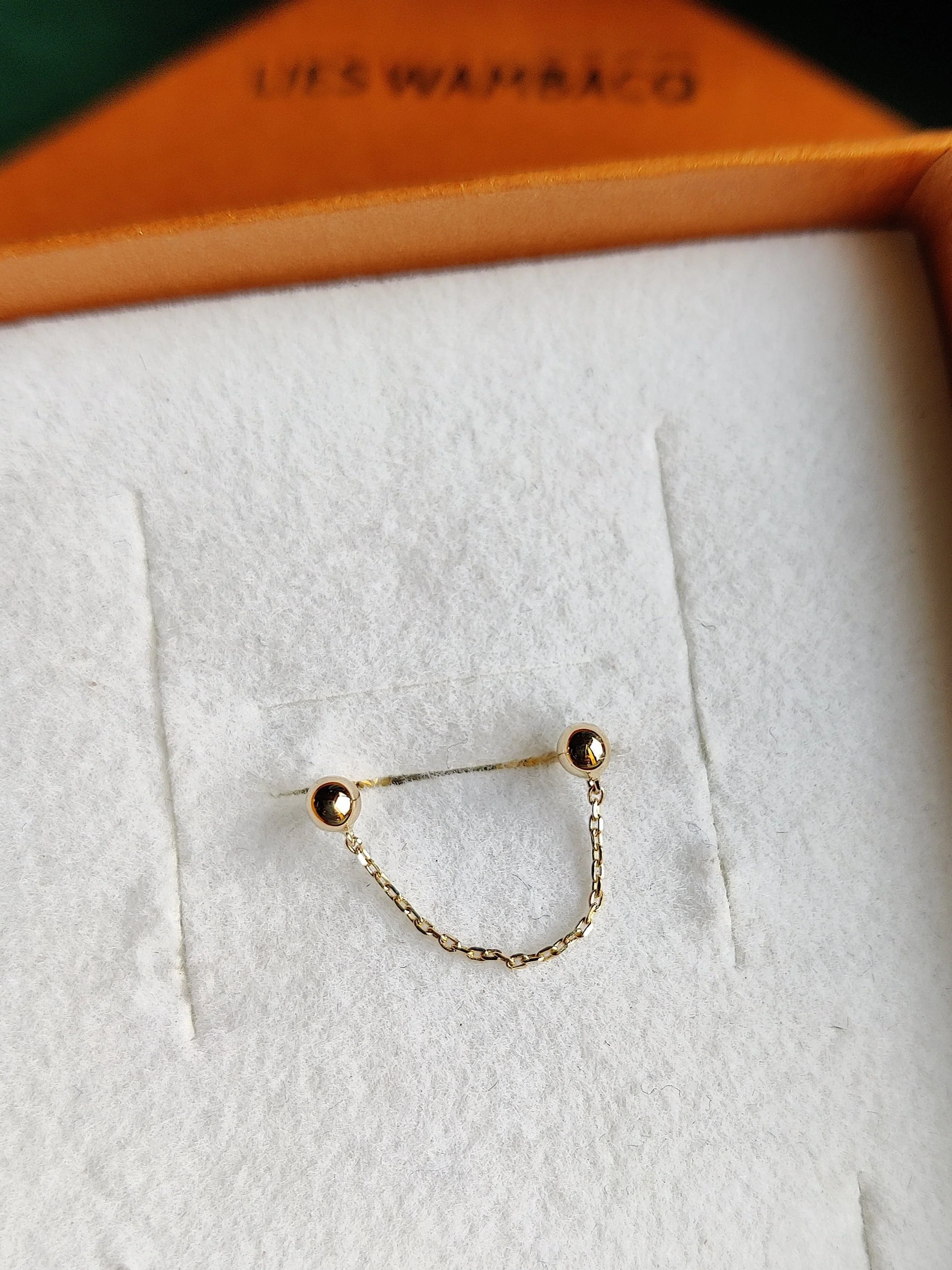 Oorpiercing 14k geelgoud: Giusi