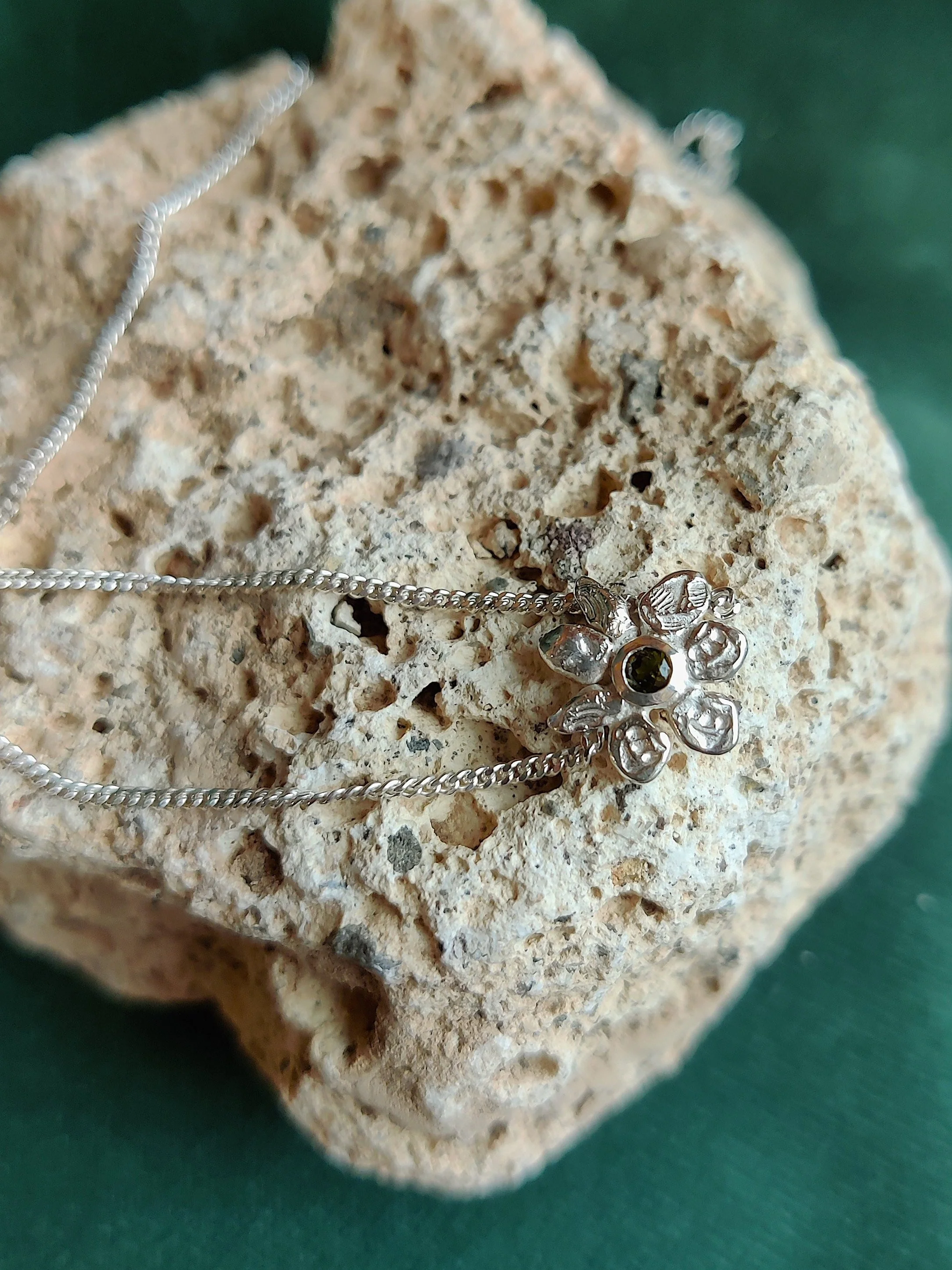 Ketting in zilver en toermalijn: Karla