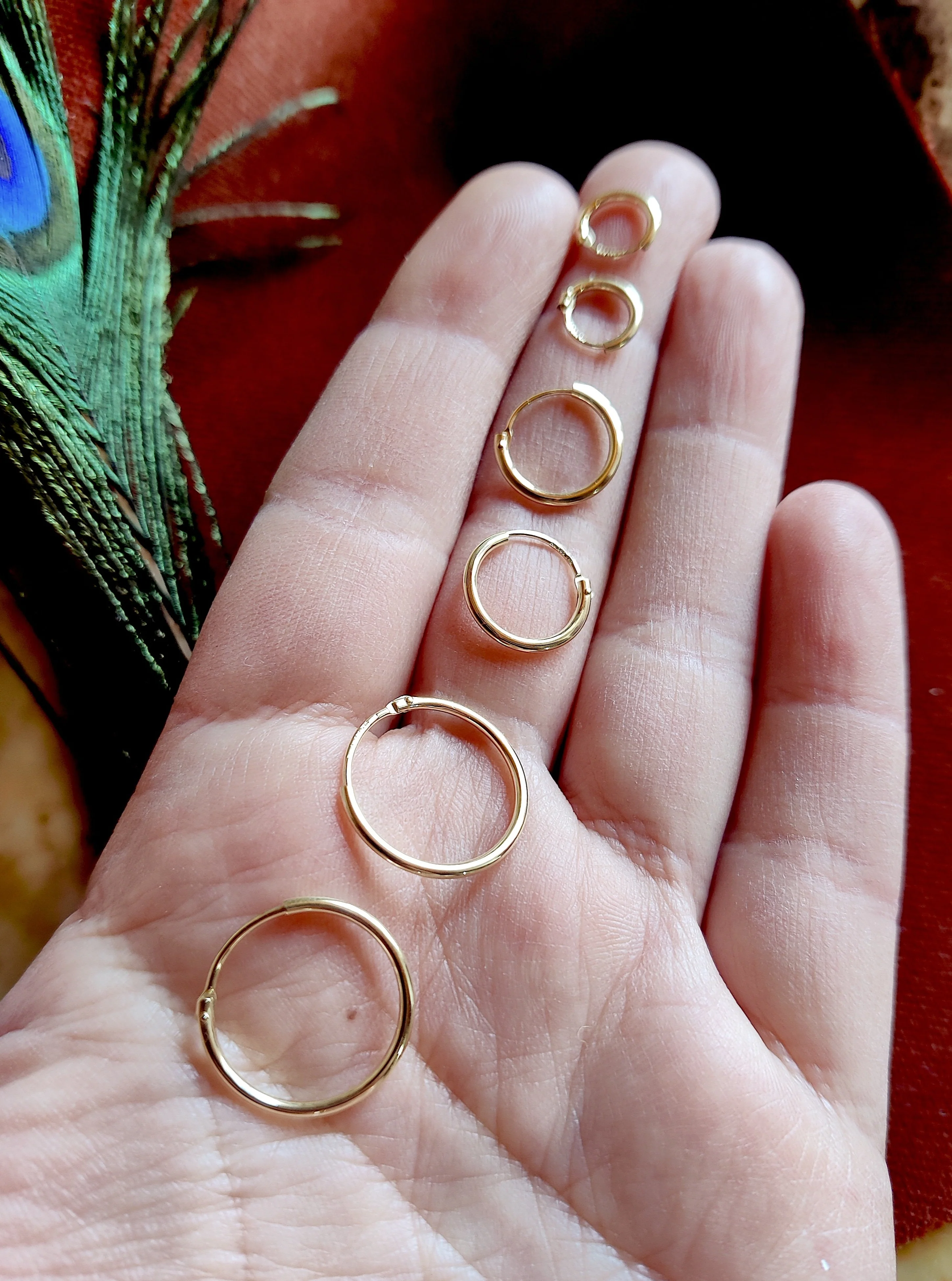 Oorbel in 14k geel goud: Ringies