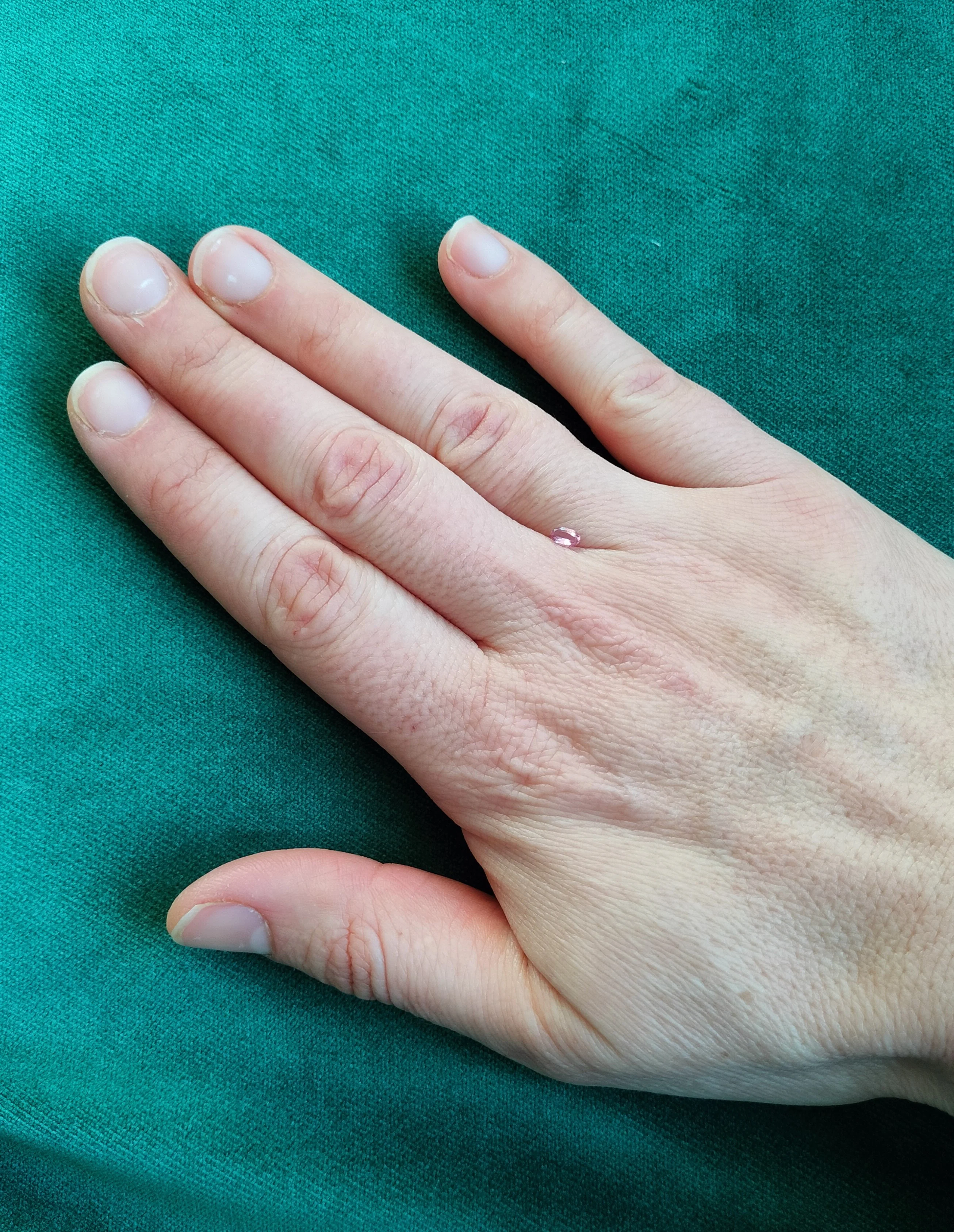 Licht roze saffier 0,32 ct