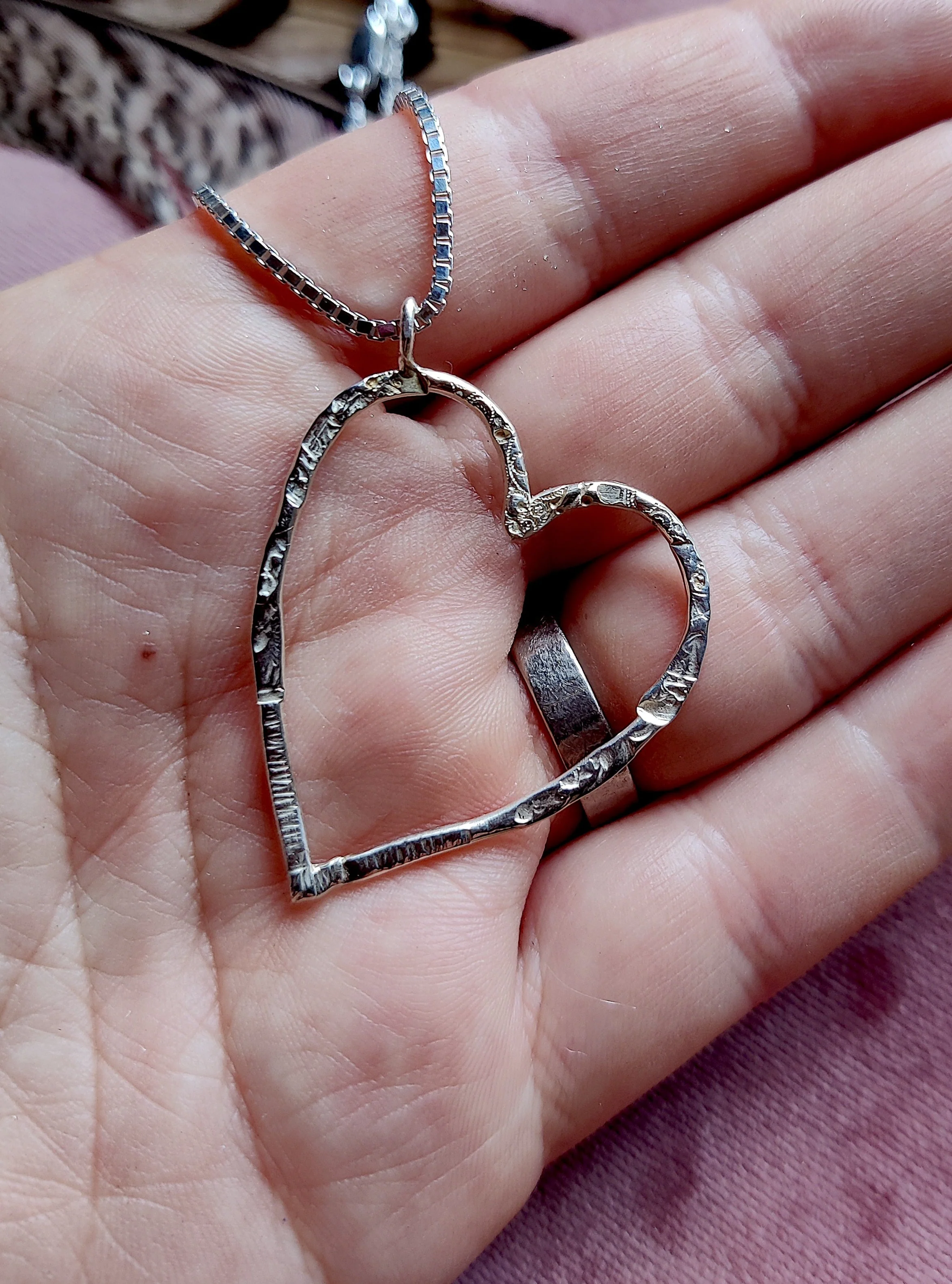 Ketting in zilver: Hart van Maria