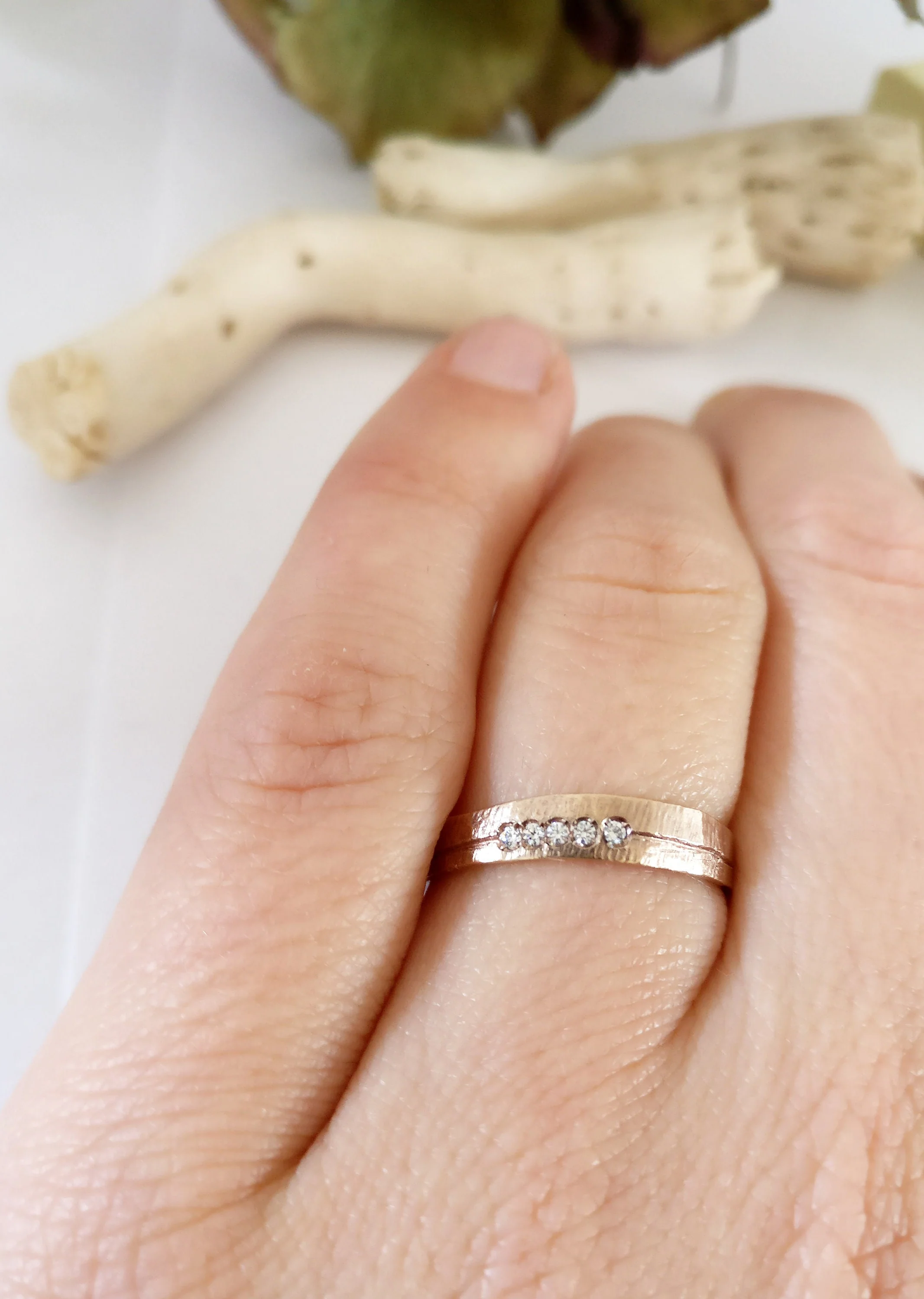 Trouwringen in 18k rosé goud: Isabella en Peter Paul