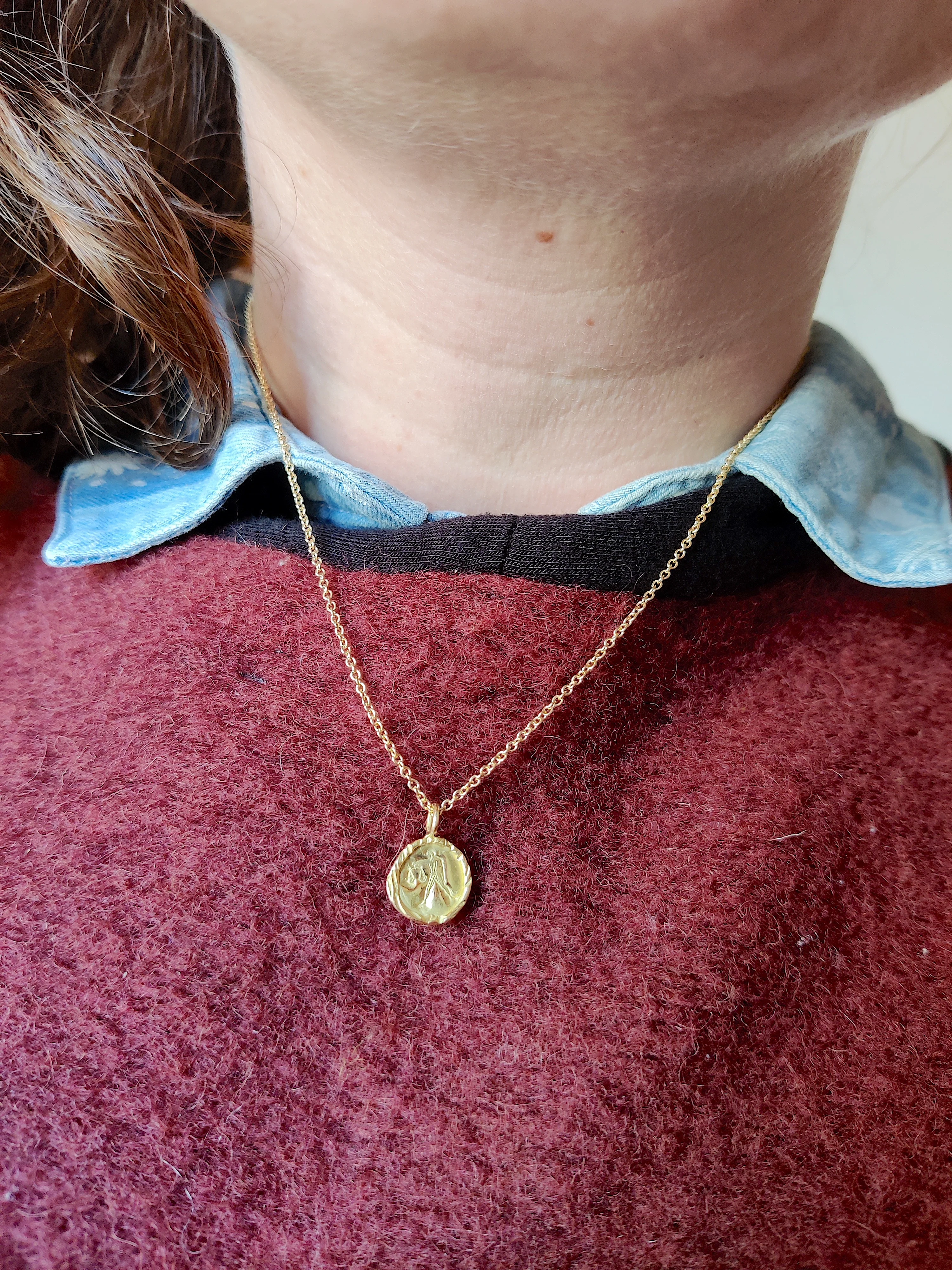 Hanger in 18K geel goud - Libra