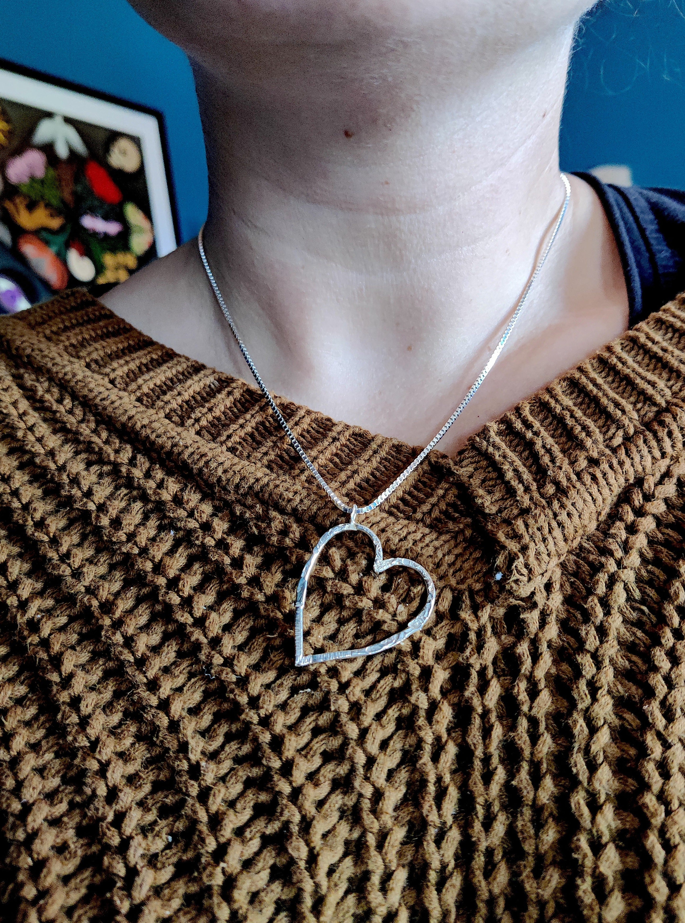 Ketting in zilver: Hart van Maria