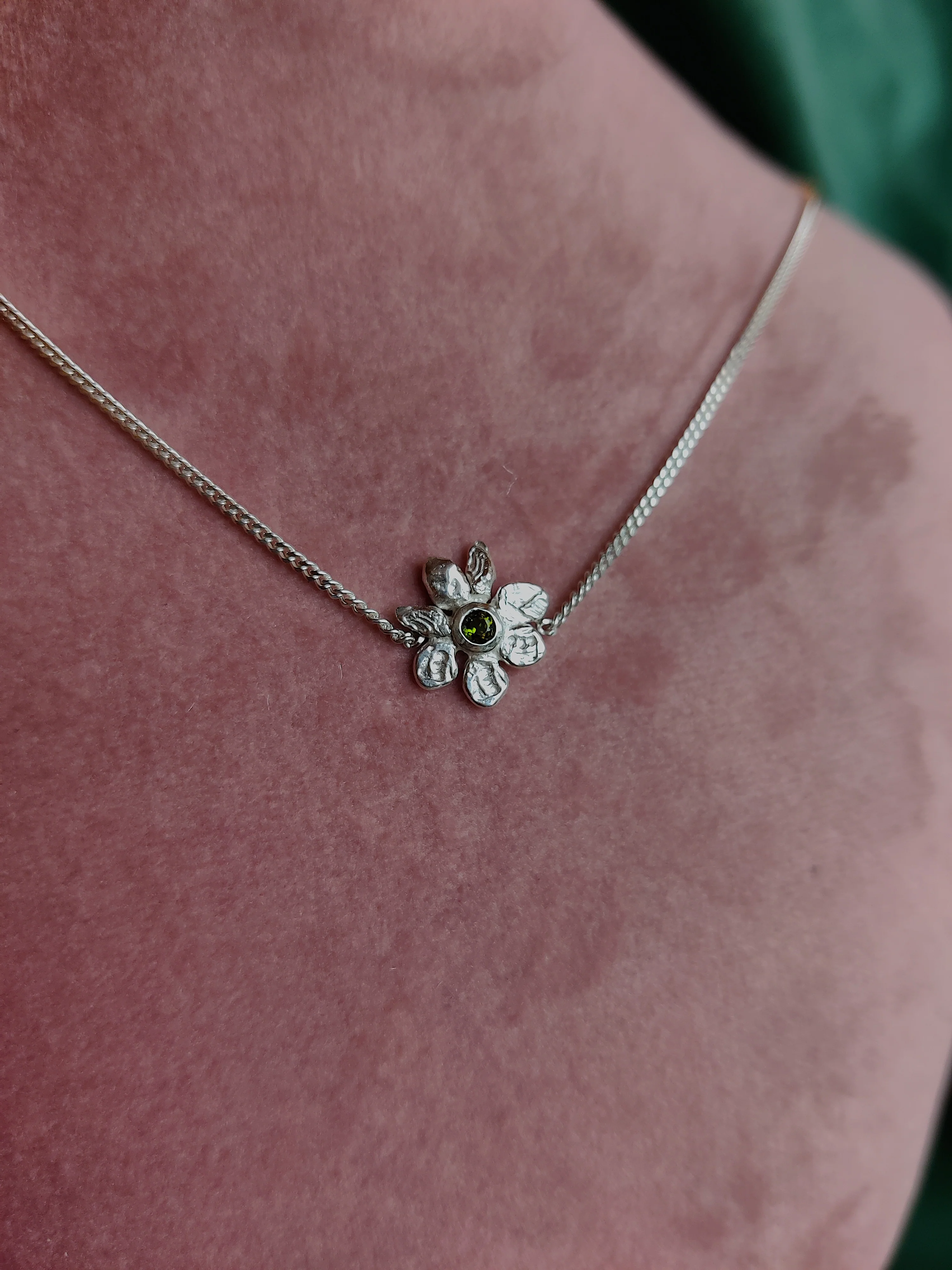 Ketting in zilver en toermalijn: Karla