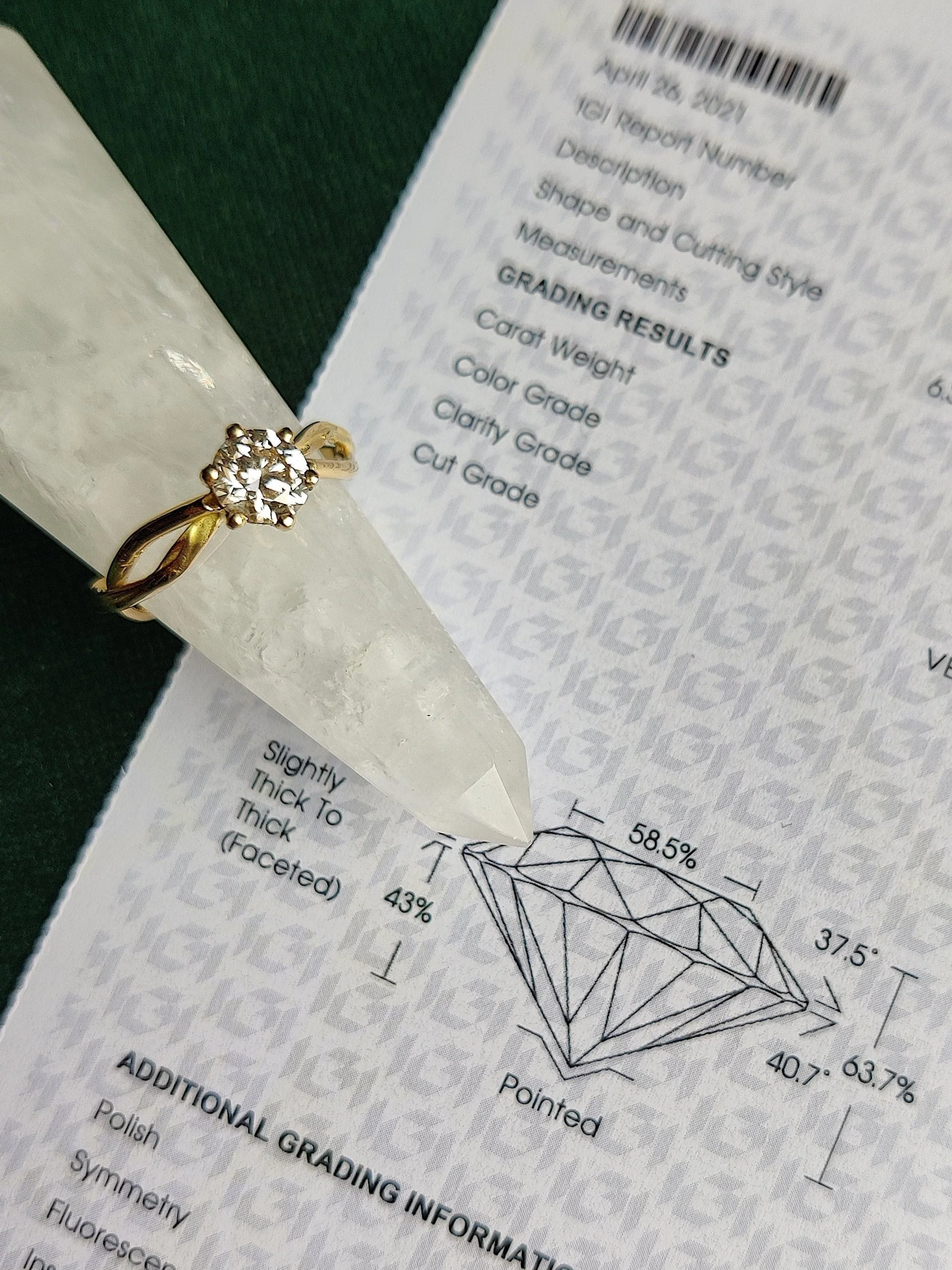 Ring 18K geel goud met diamant 1,03ct: Ellie