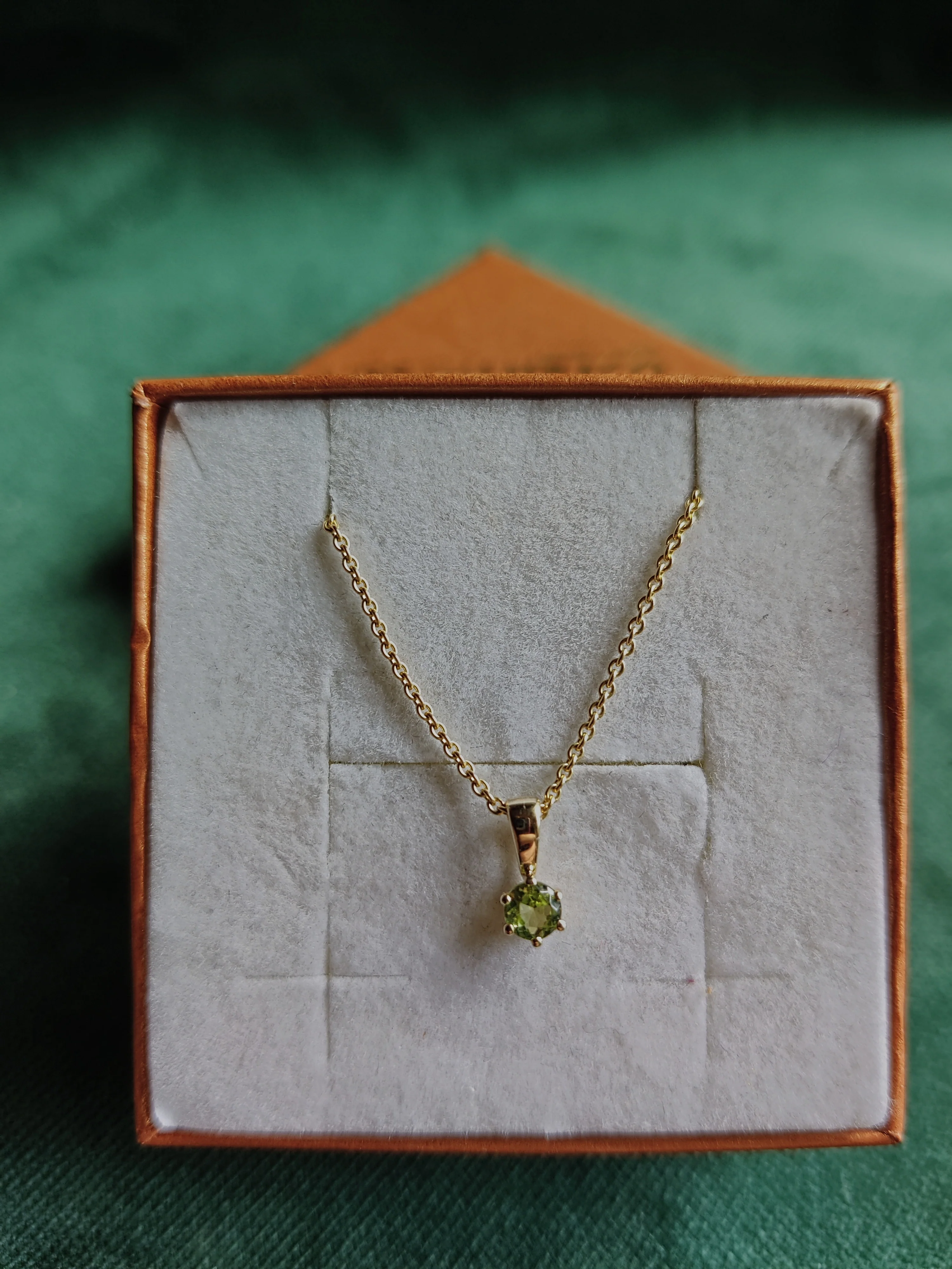 Hanger in 14k geel goud met geboortesteen - alle verschillende maanden