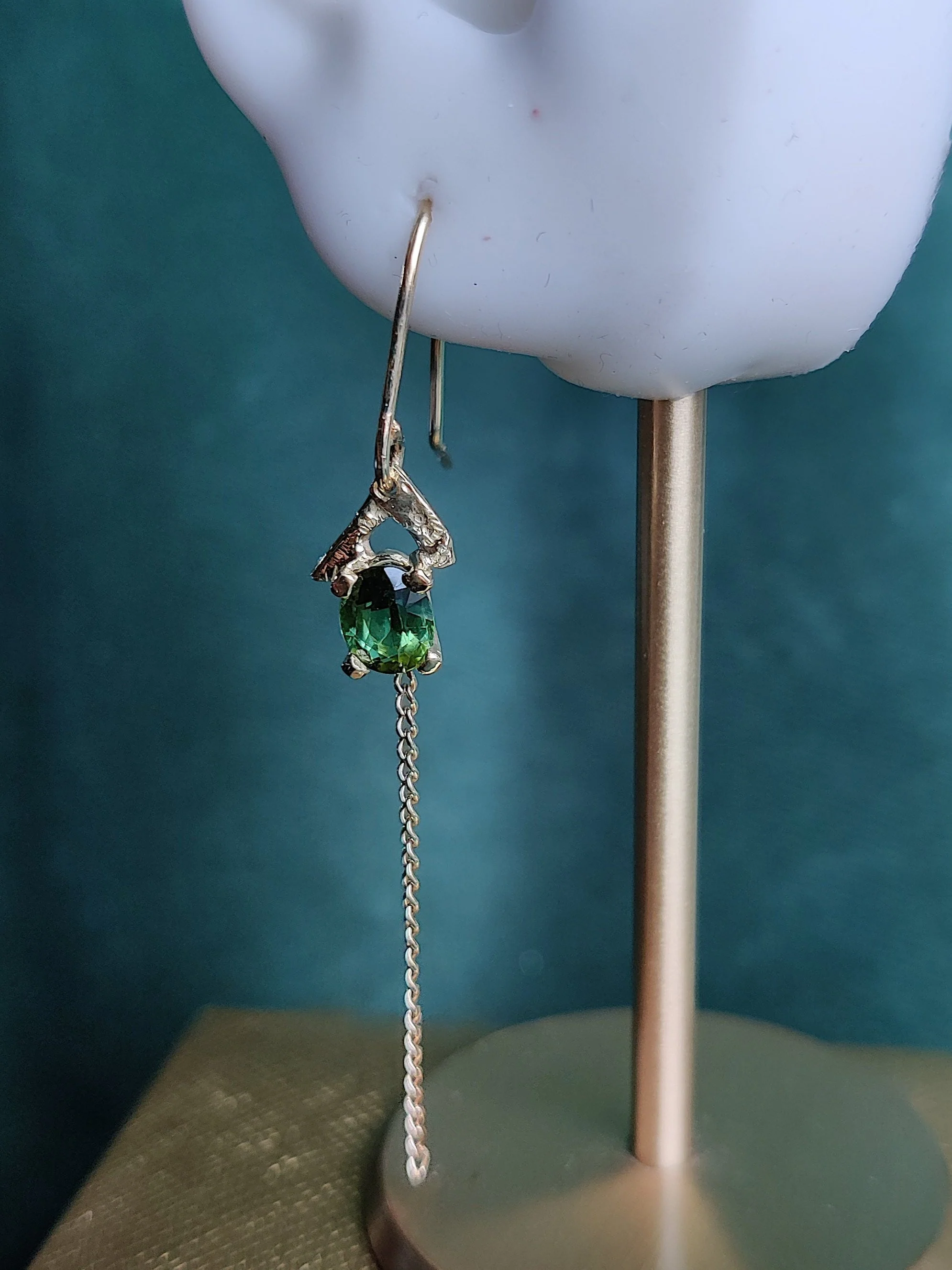 18K gouden oorhangers met toermalijn: Klara