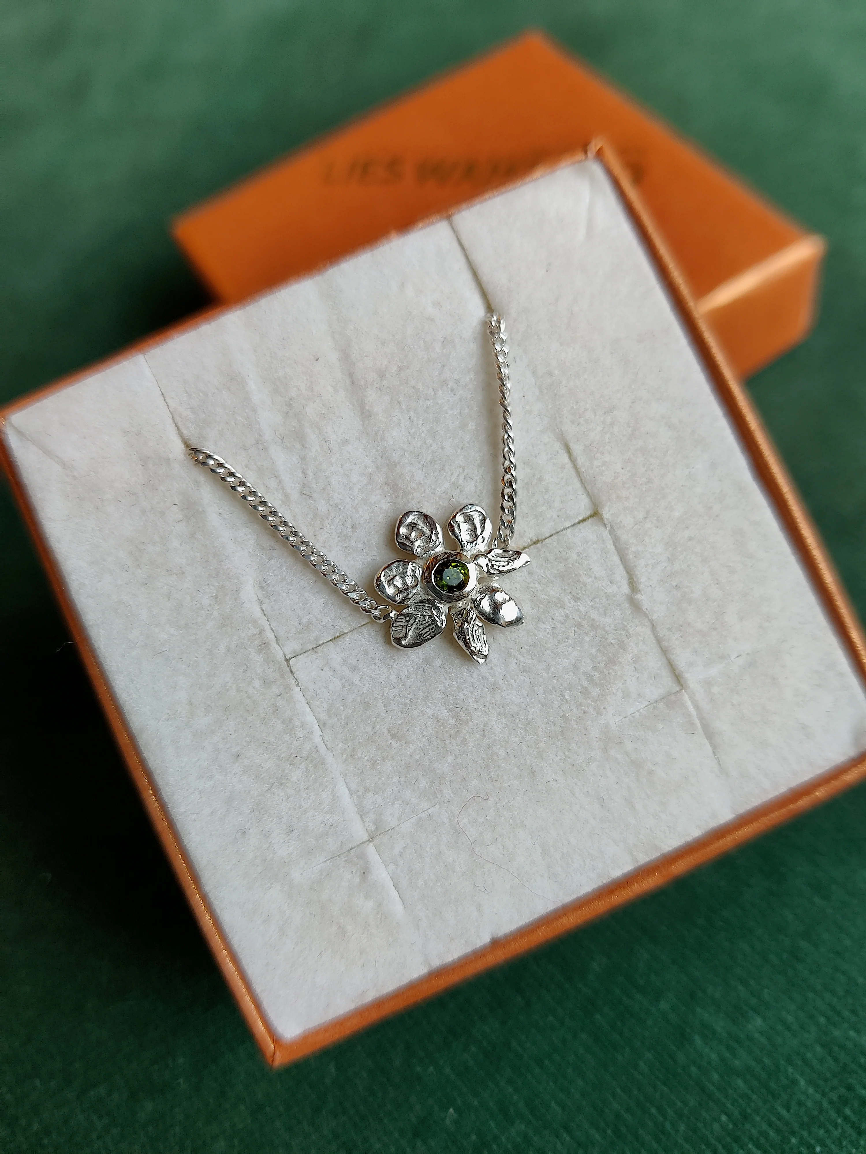 Ketting in zilver en toermalijn: Karla