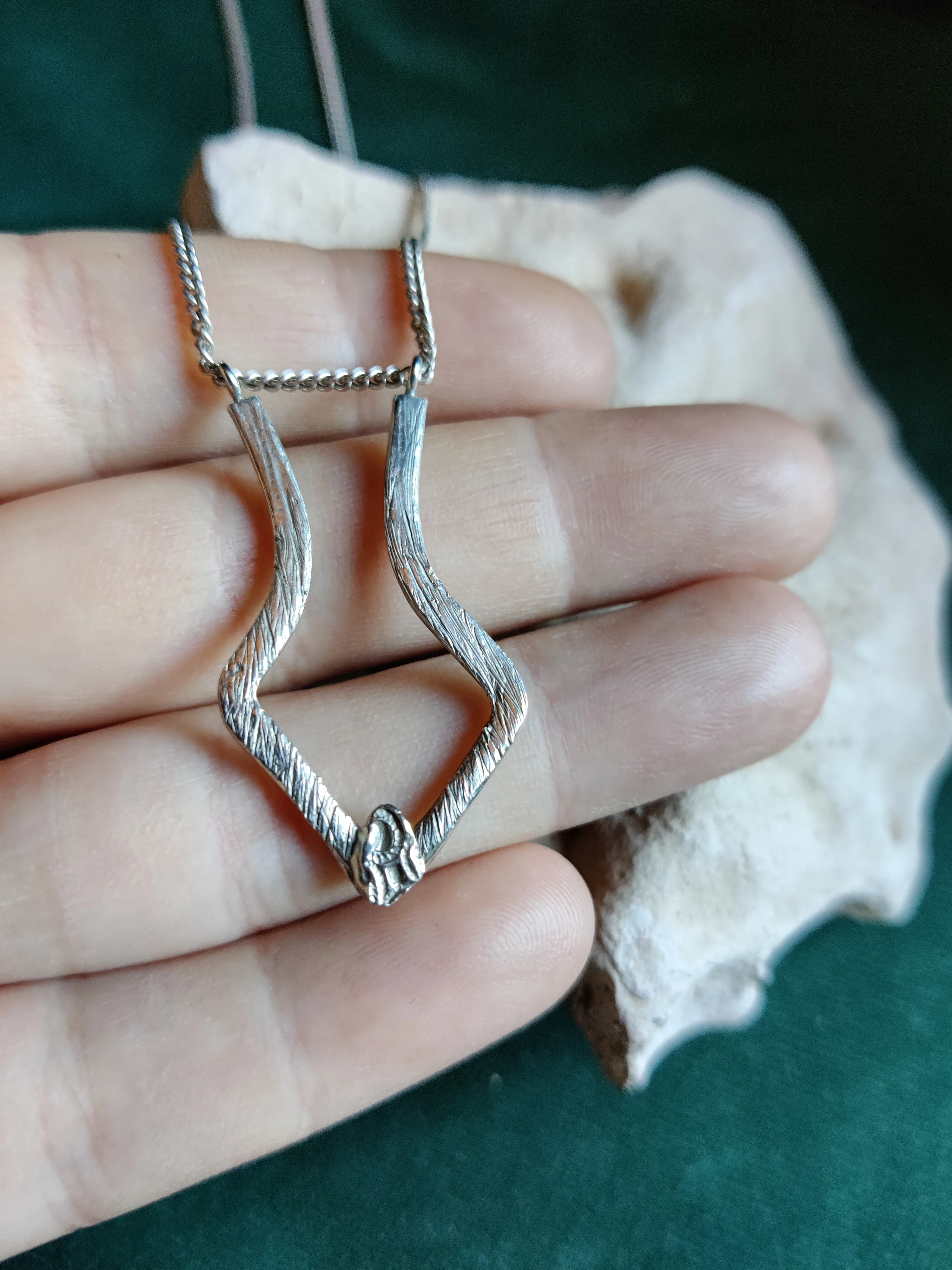 Ketting in zilver - Ring Keeper: Isch