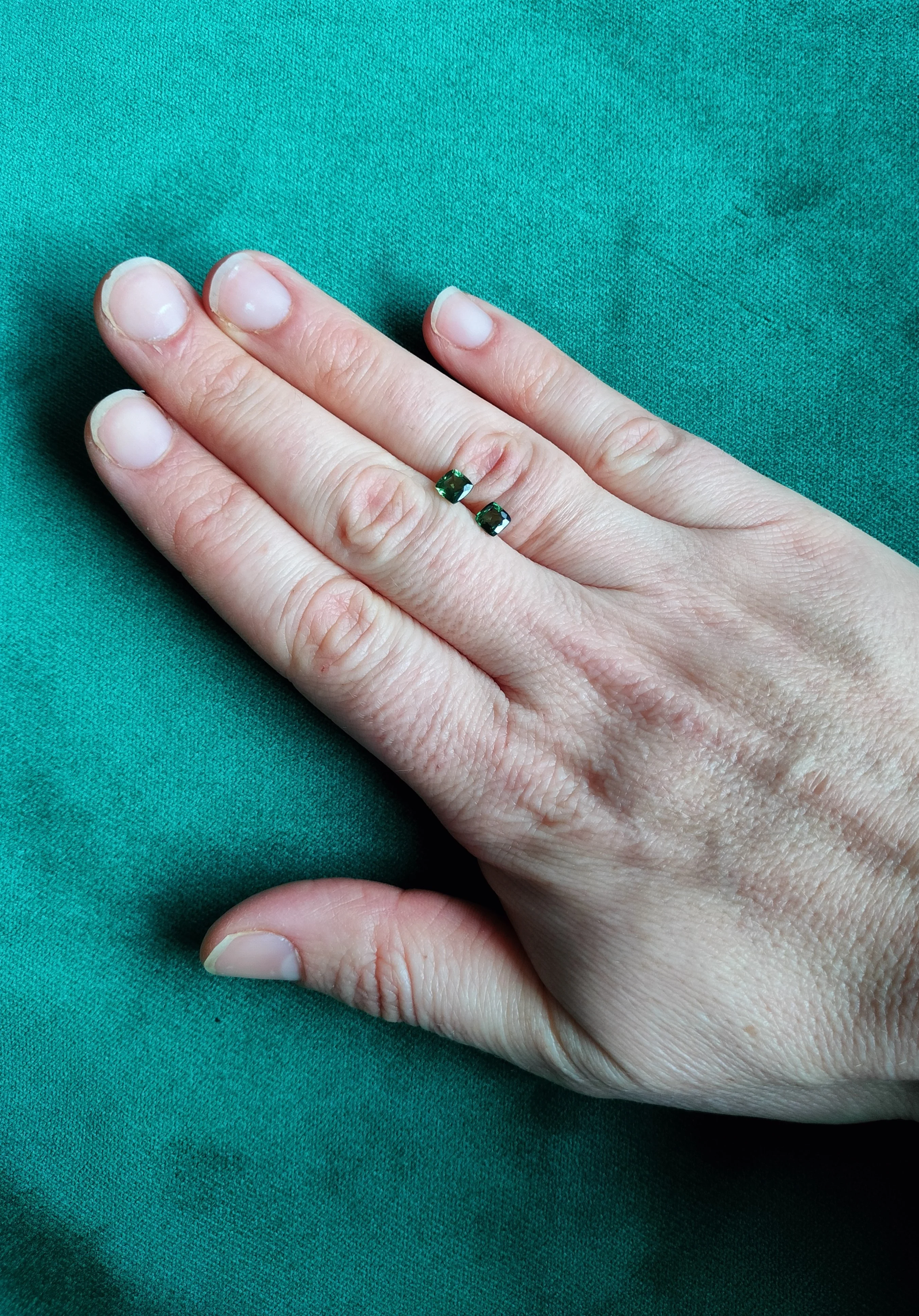 Groene saffier antiek