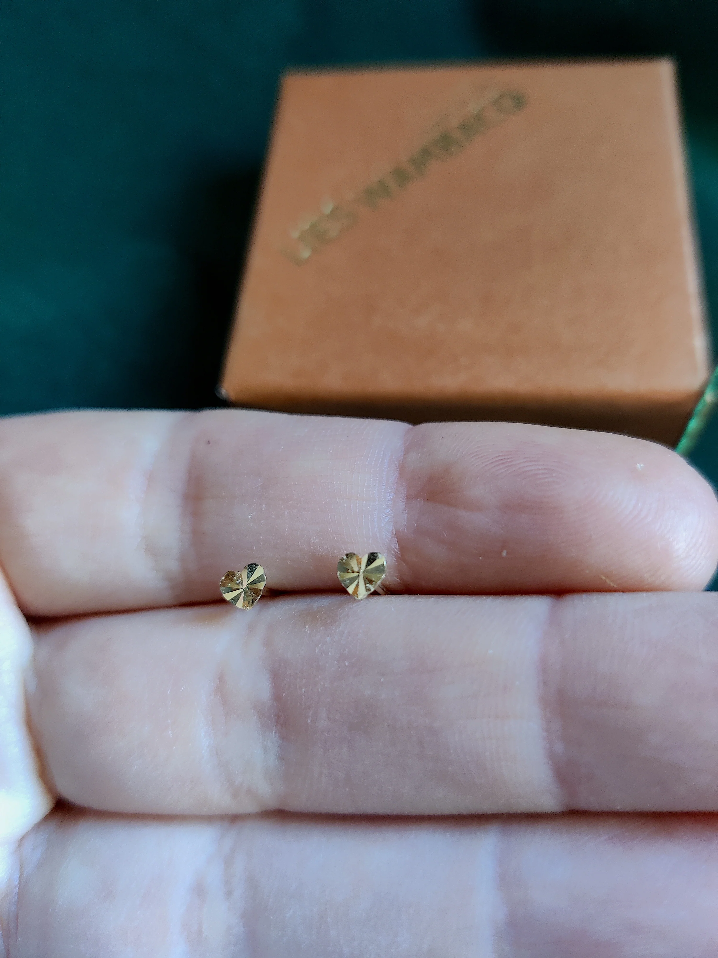 Oorsteker 14k geel goud - Vintage hartje