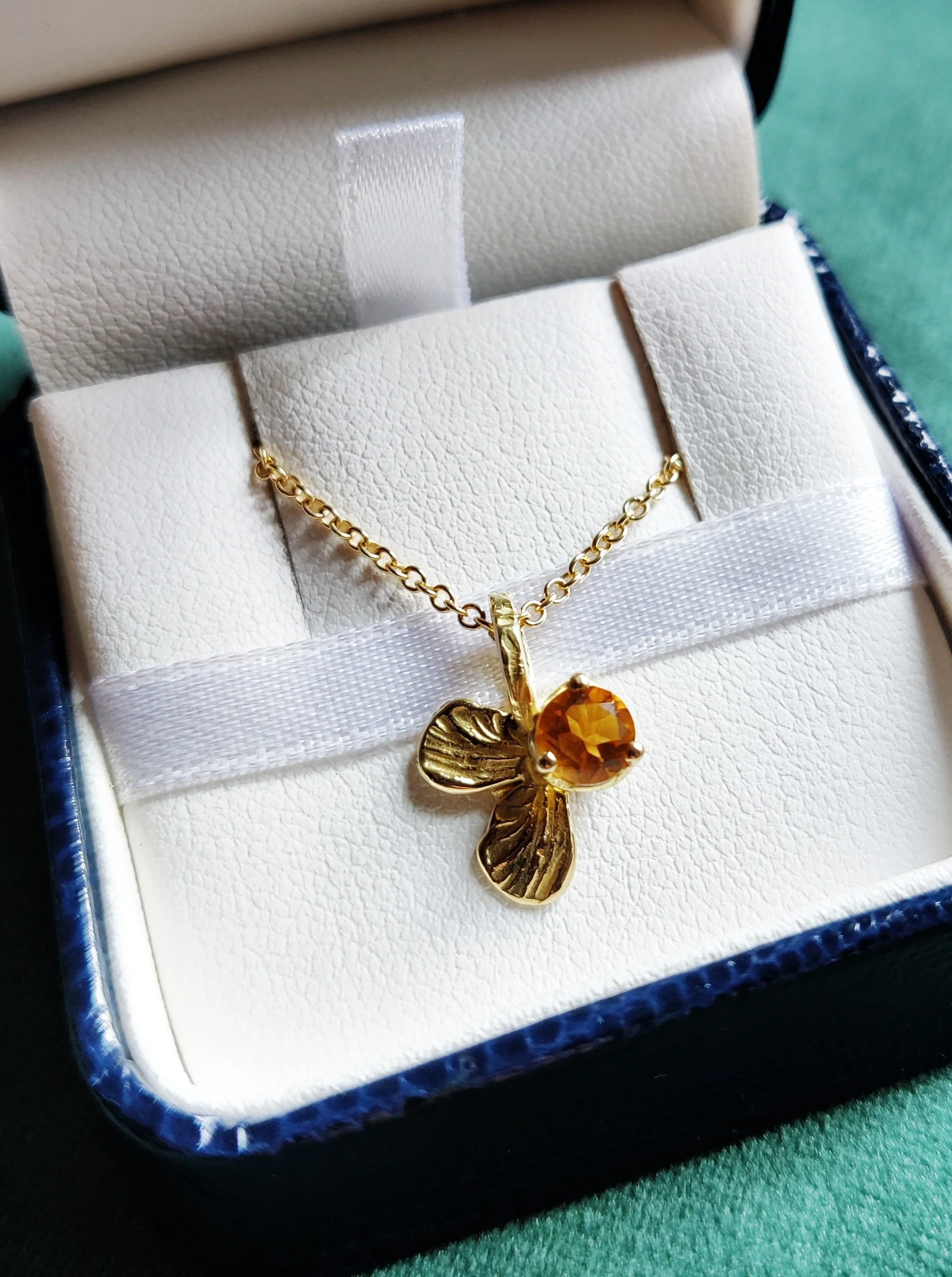 Hanger in 18K geel goud met citrien - Pauline