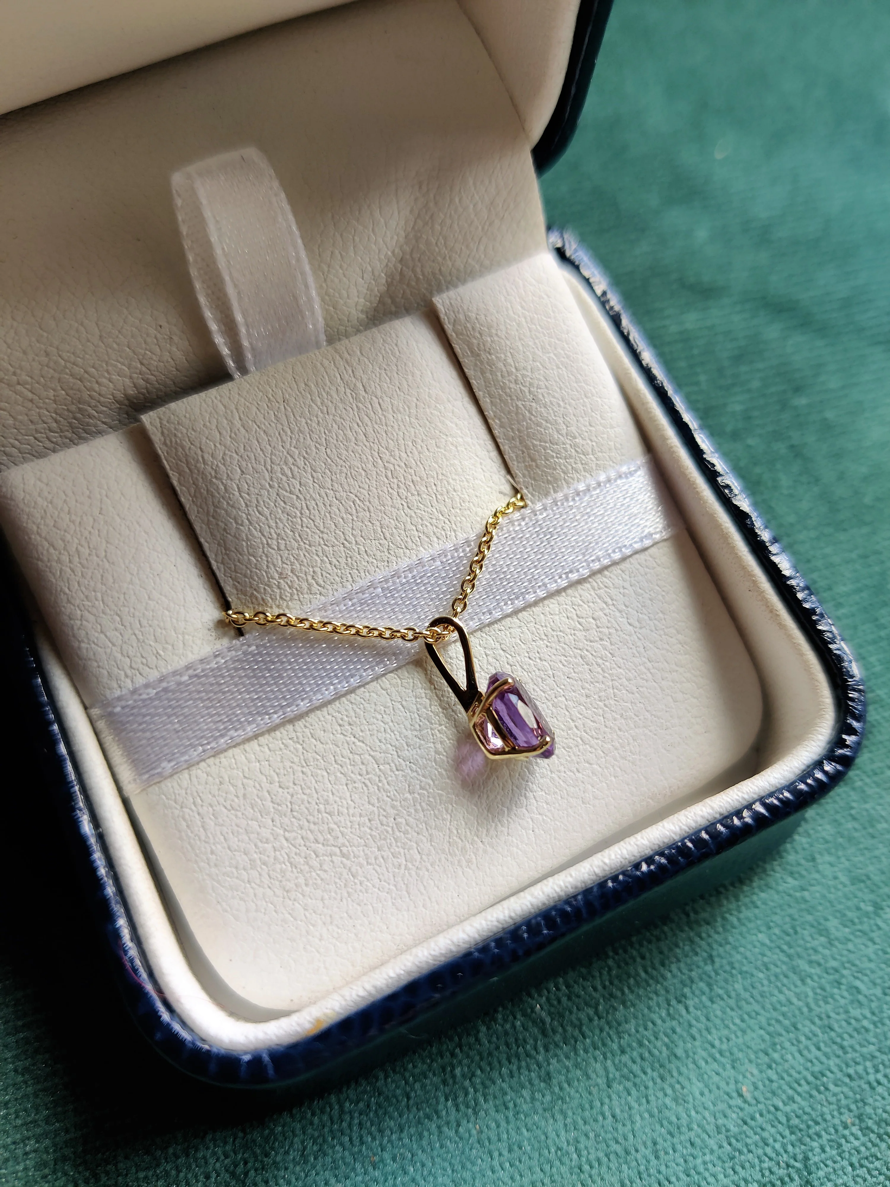 Hanger in 14k geel goud met amethist - Febi