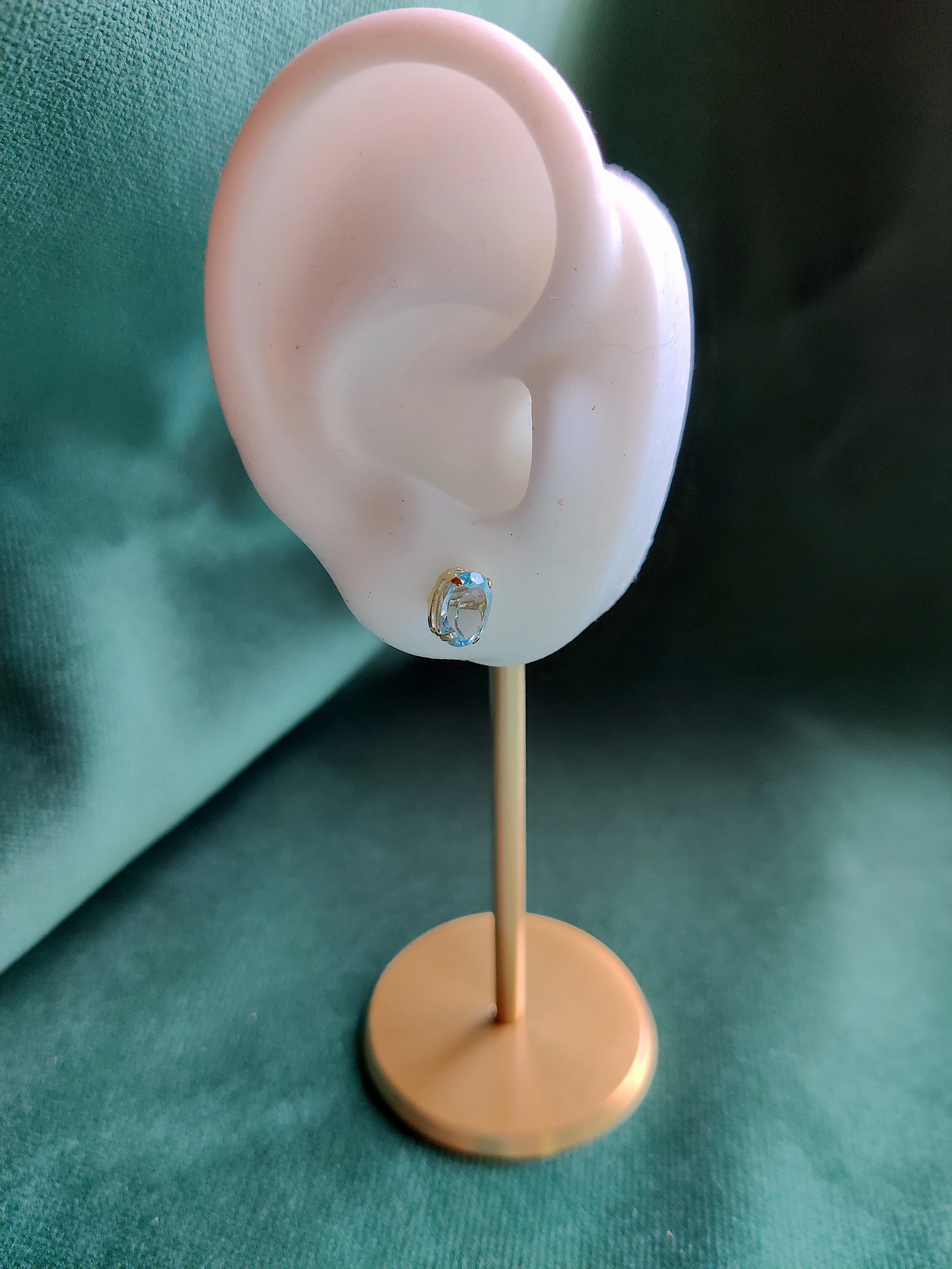 Oorbel in 14k geel goud met topaas - Deci