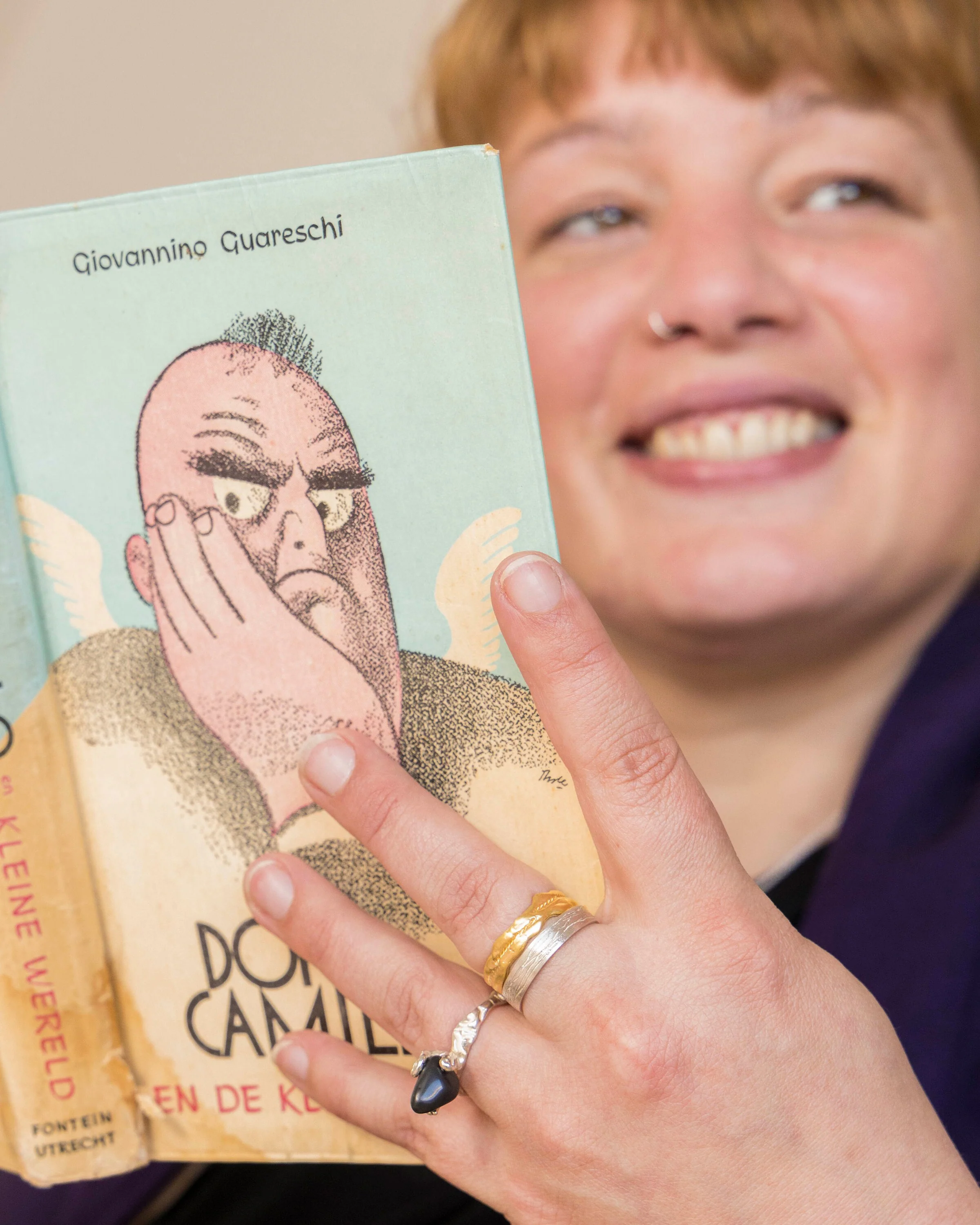 Ring in zilver met ruwe steen: Onyx kiezel