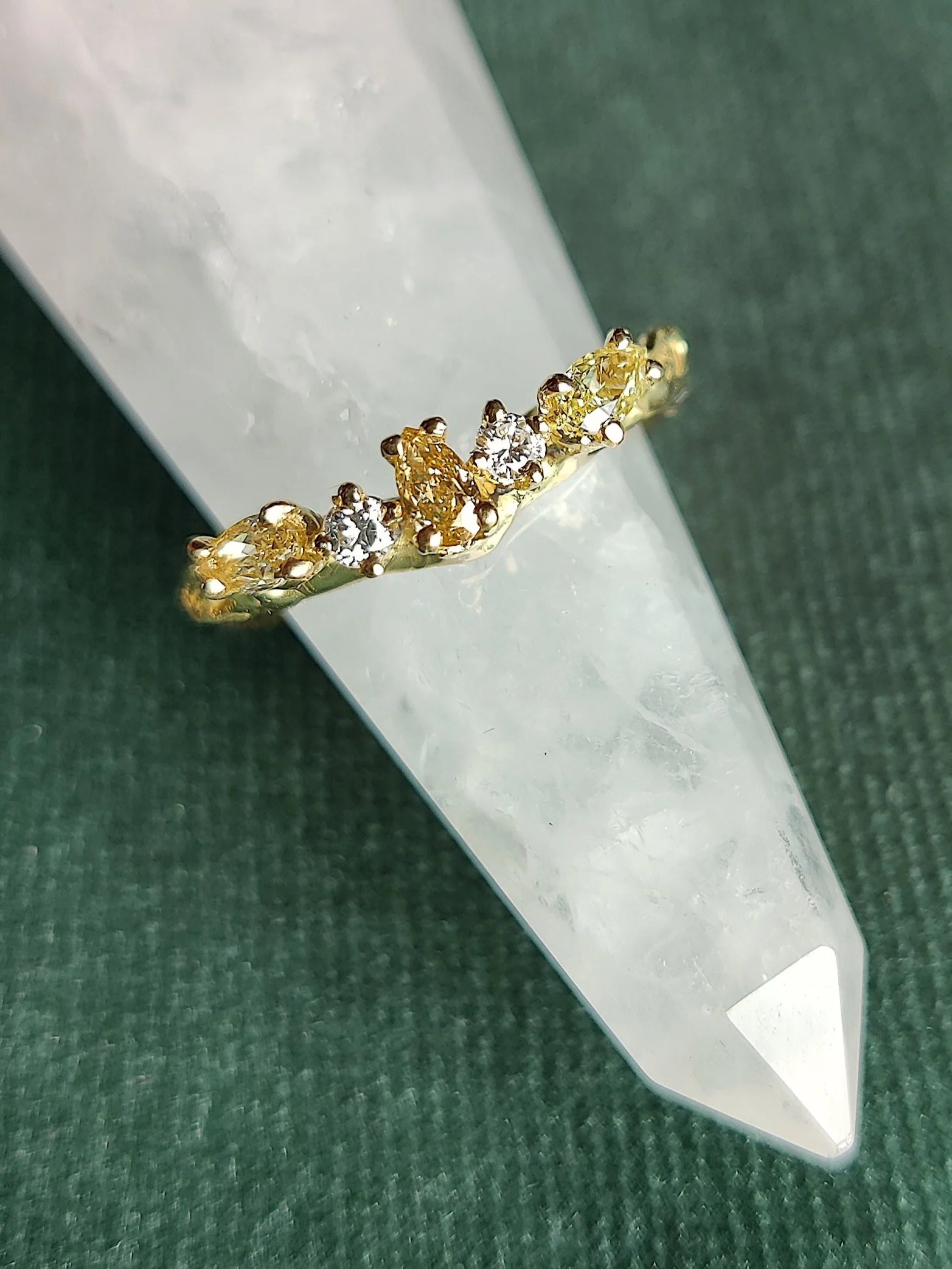 Ring 18k geelgoud met diamant: Olivia