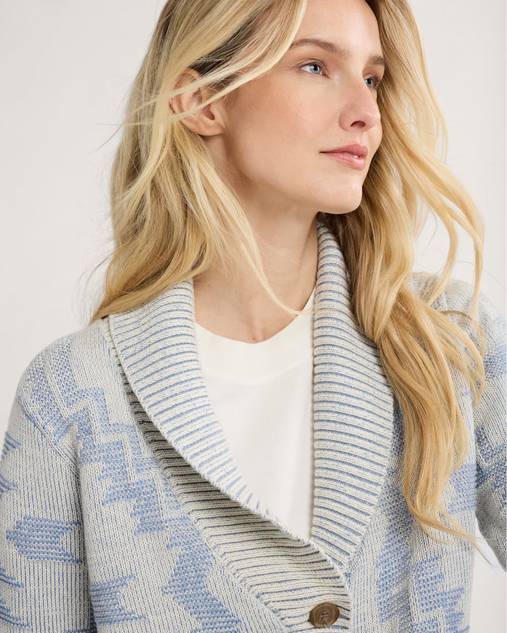 WOMEN'S TEXTURED COTTON CARDIGAN