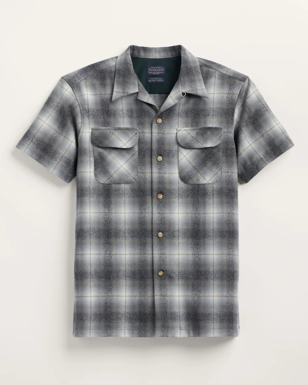 MEN'S SHORT-SLEEVE PLAID BOARD SHIRT