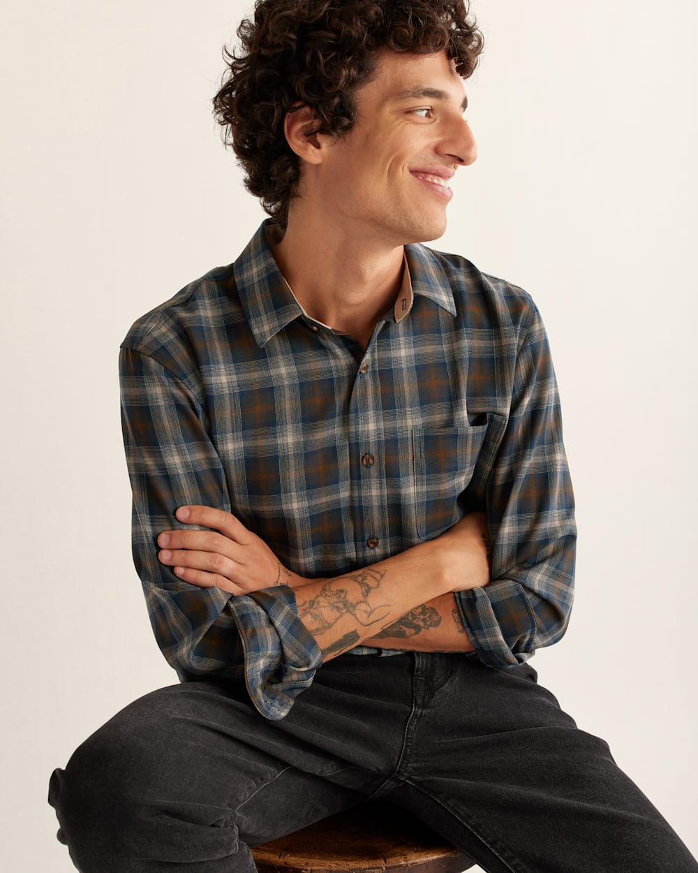 MEN'S PLAID MERINO LODGE SHIRT