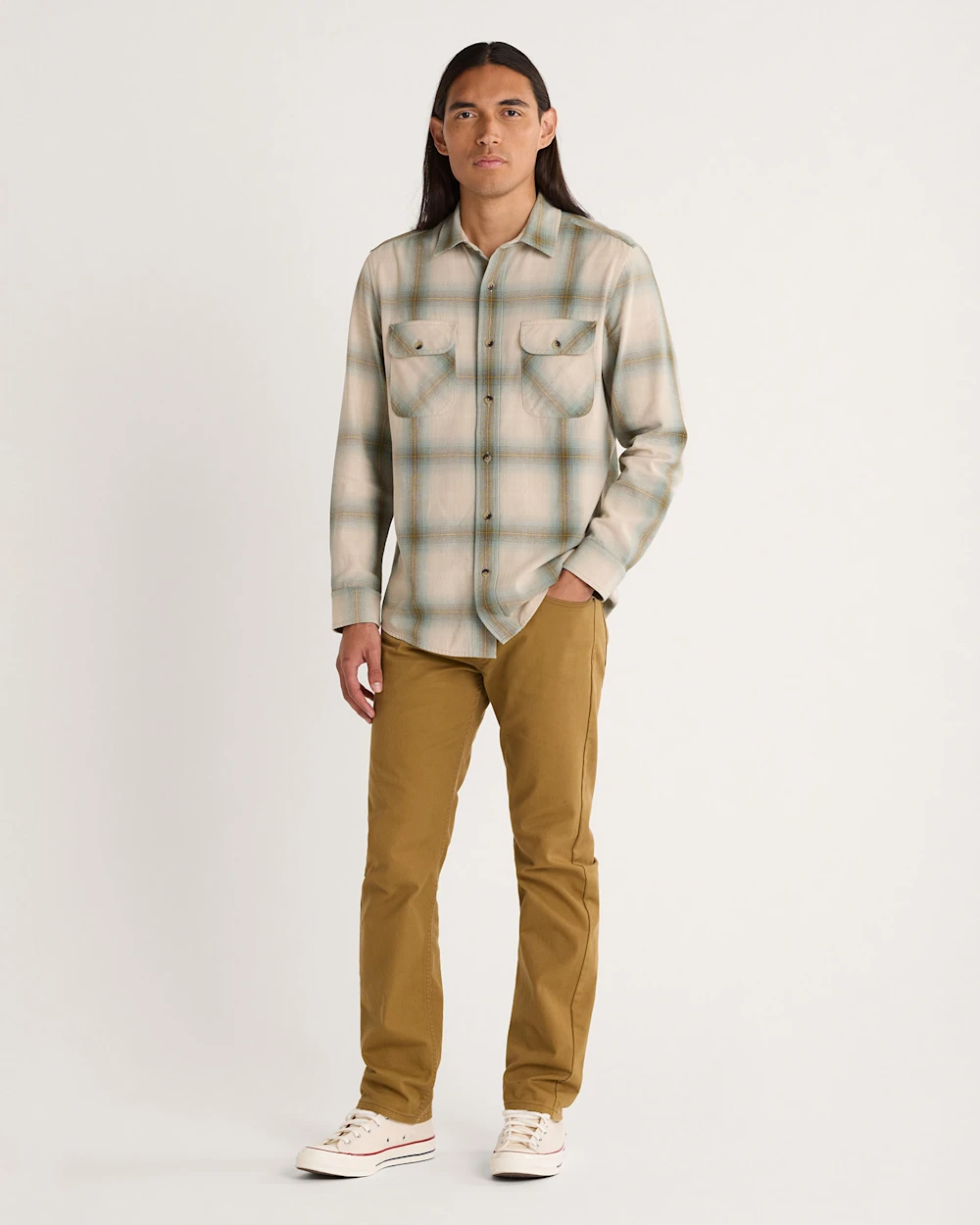 MEN'S PLAID BEACH SHACK COTTON SHIRT