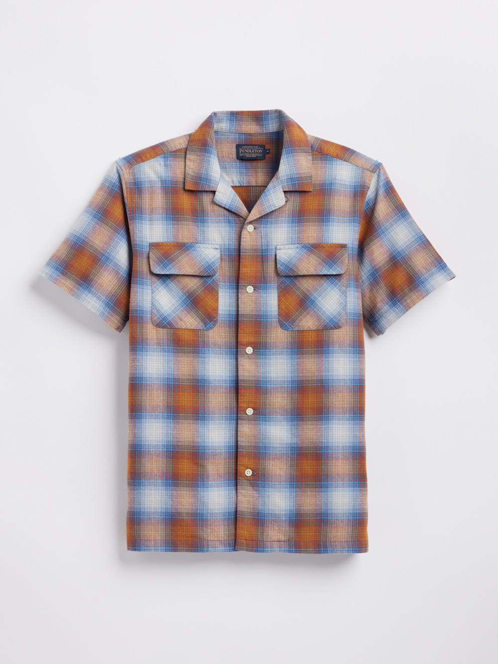 MEN'S SHORT-SLEEVE PLAID COTTON BOARD SHIRT