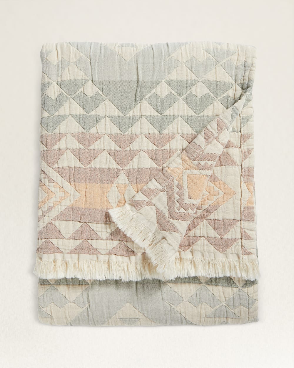 ORGANIC COTTON FRINGED THROW