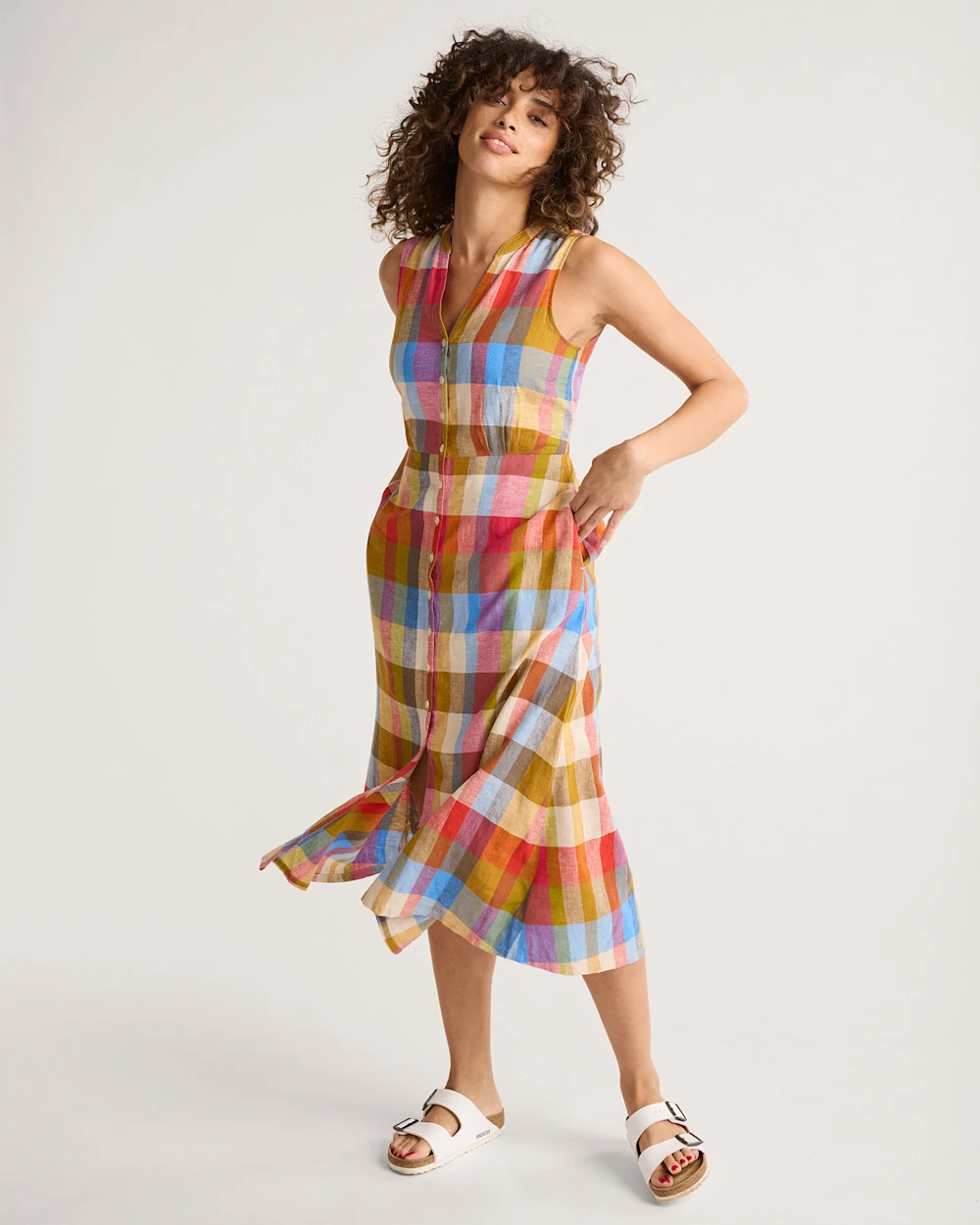 WOMEN'S LANA SLEEVELESS LINEN DRESS