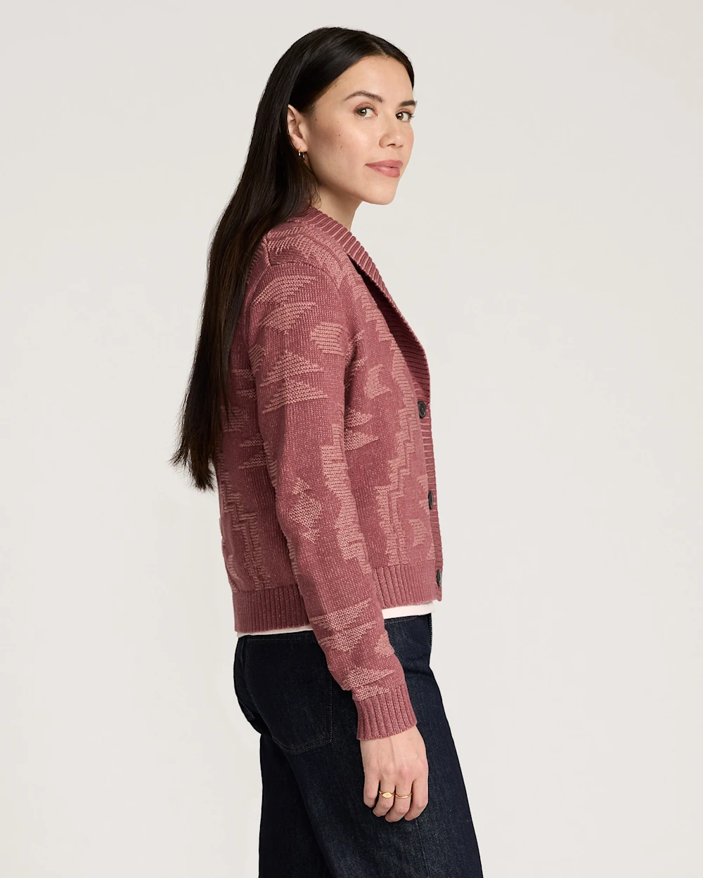 WOMEN'S TEXTURED COTTON CARDIGAN
