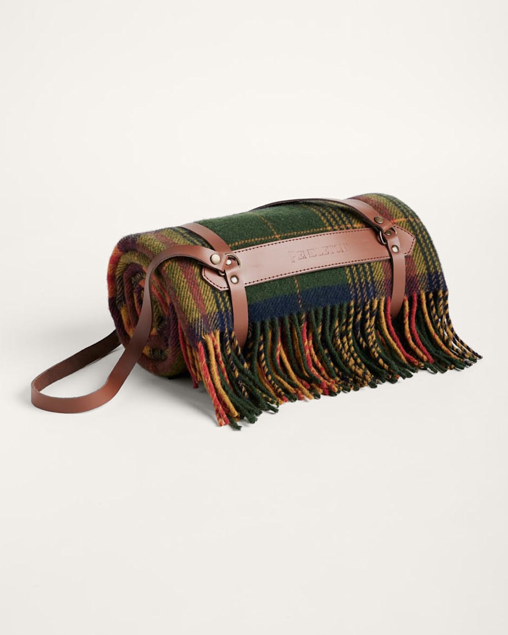 MOTOR ROBE THROW WITH LEATHER CARRIER