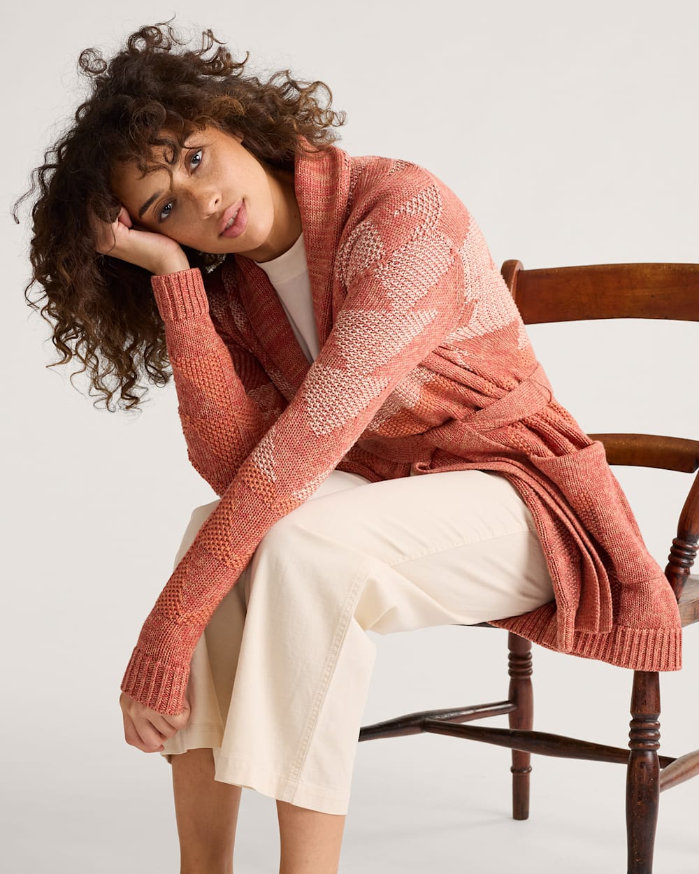 WOMEN'S MONTEREY BELTED COTTON CARDIGAN