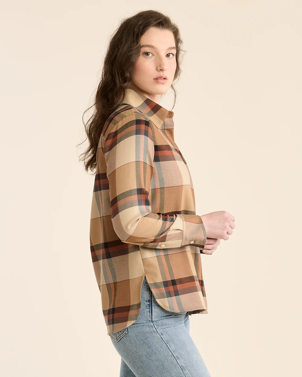 WOMEN'S PLAID WORSTED WOOL SHIRT