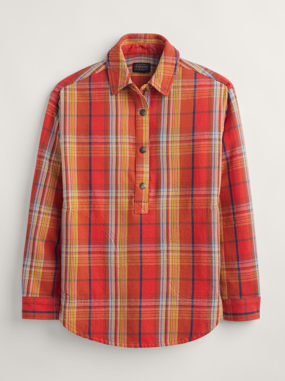 WOMEN'S ARCADIA FLANNEL PLAID POPOVER SHIRT