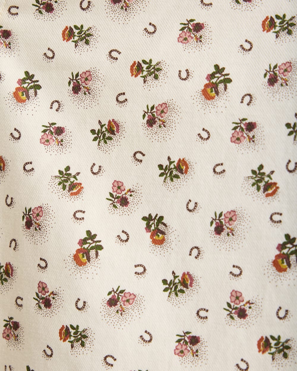 WOMEN'S FLORAL COTTON TWILL GAMBLER SHIRT