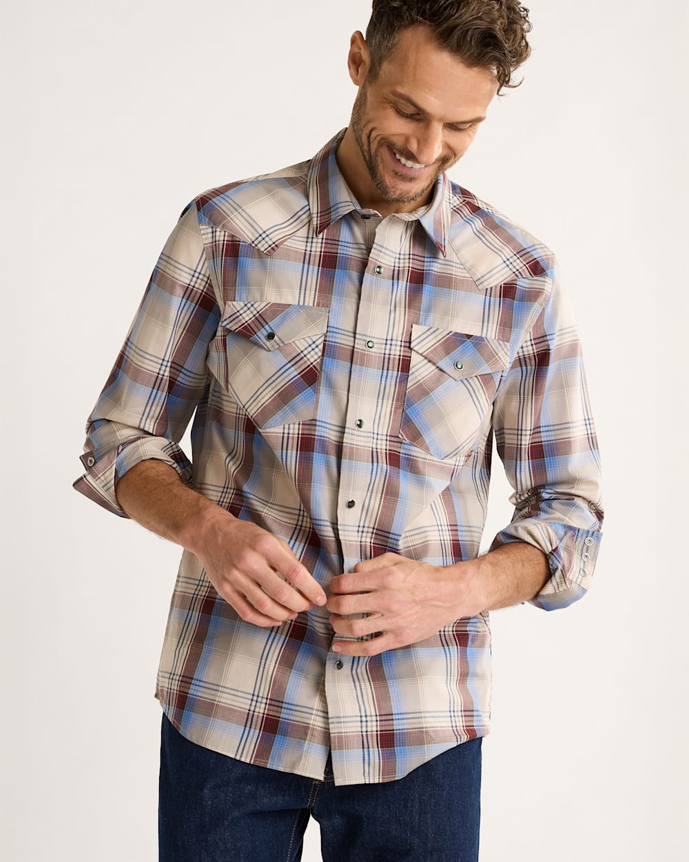 MEN'S LONG-SLEEVE BISHOP COTTON SHIRT