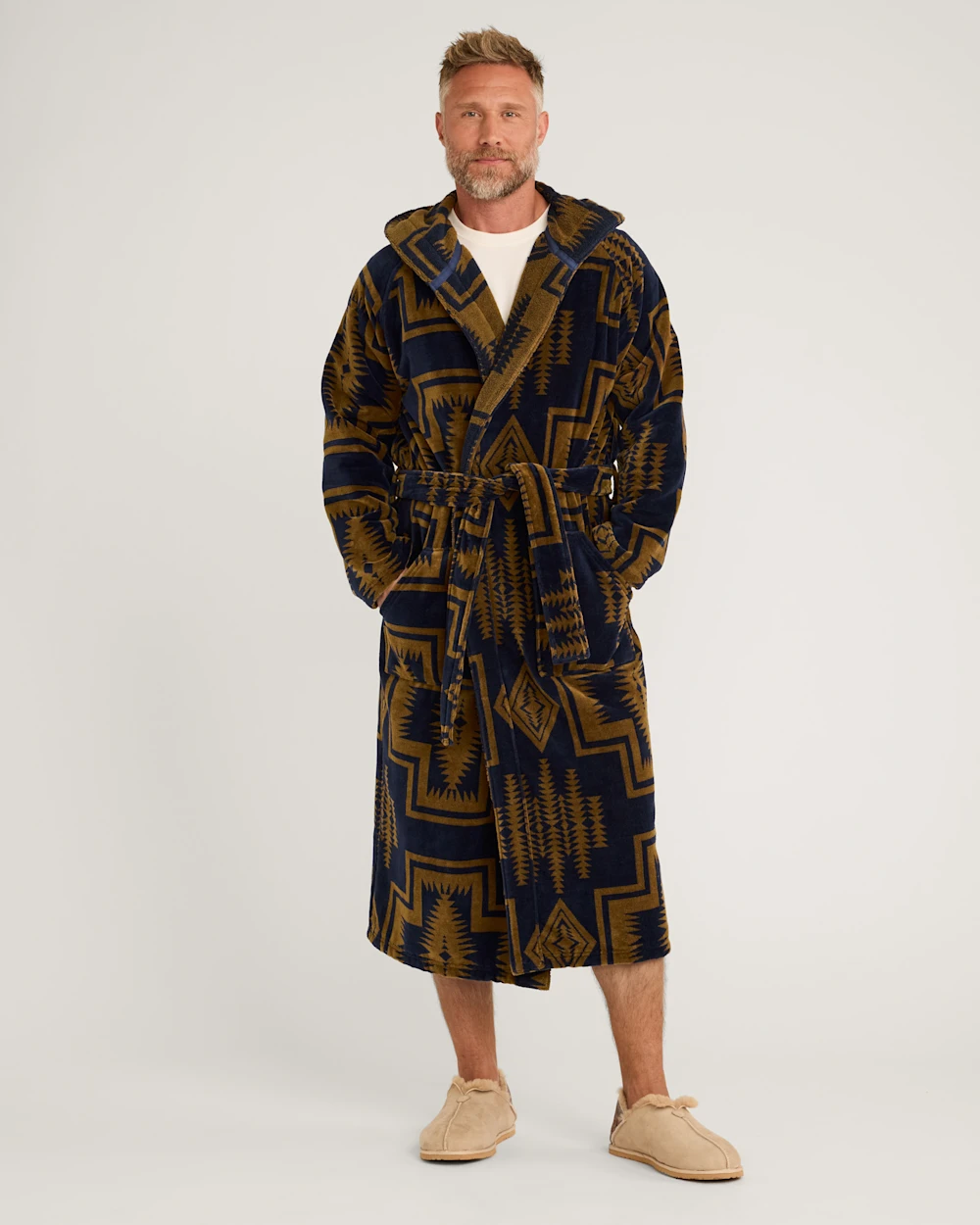 UNISEX HARDING COTTON TERRY VELOUR BATHROBE