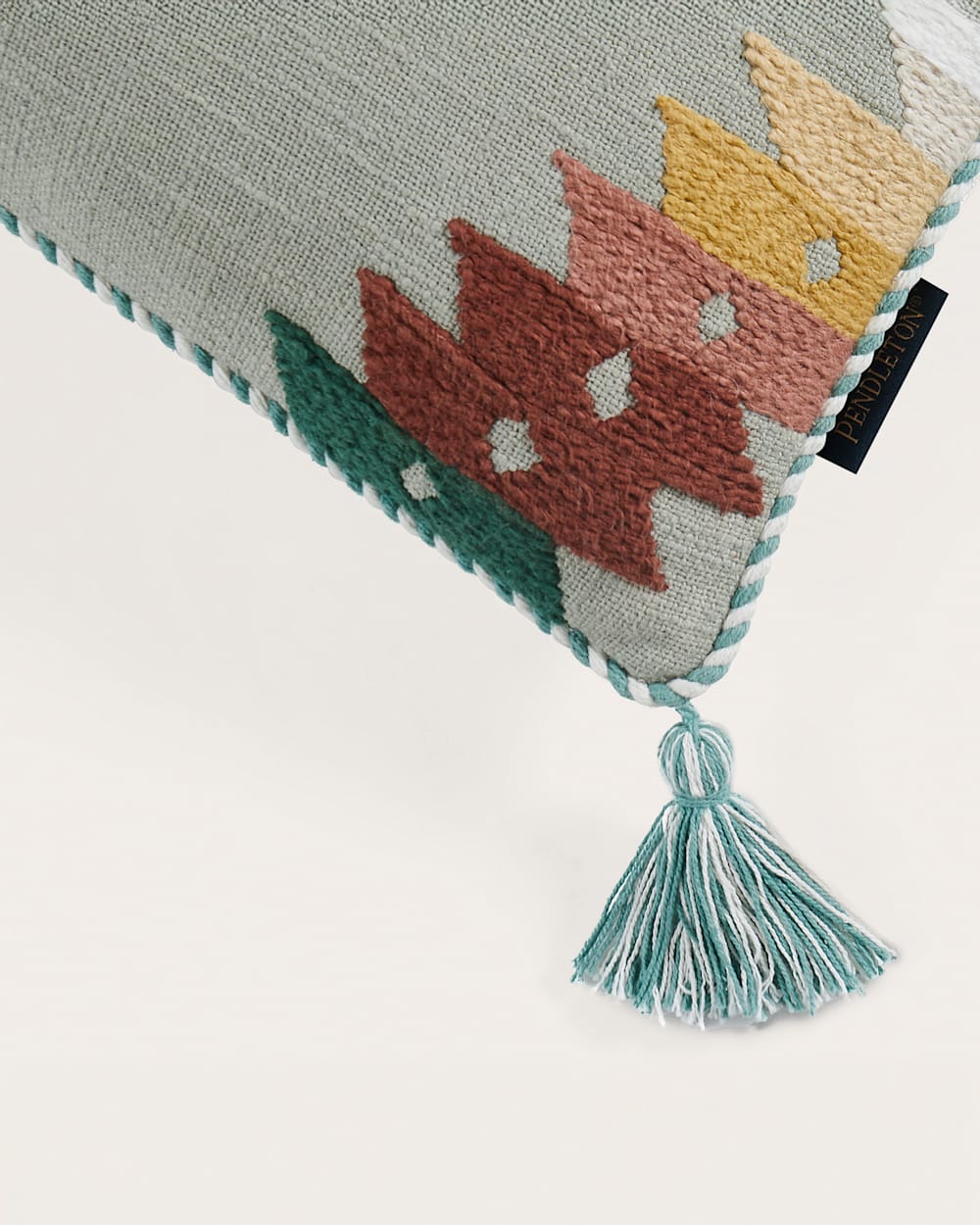 MISSION TRAILS EMBROIDERED LUMBAR PILLOW